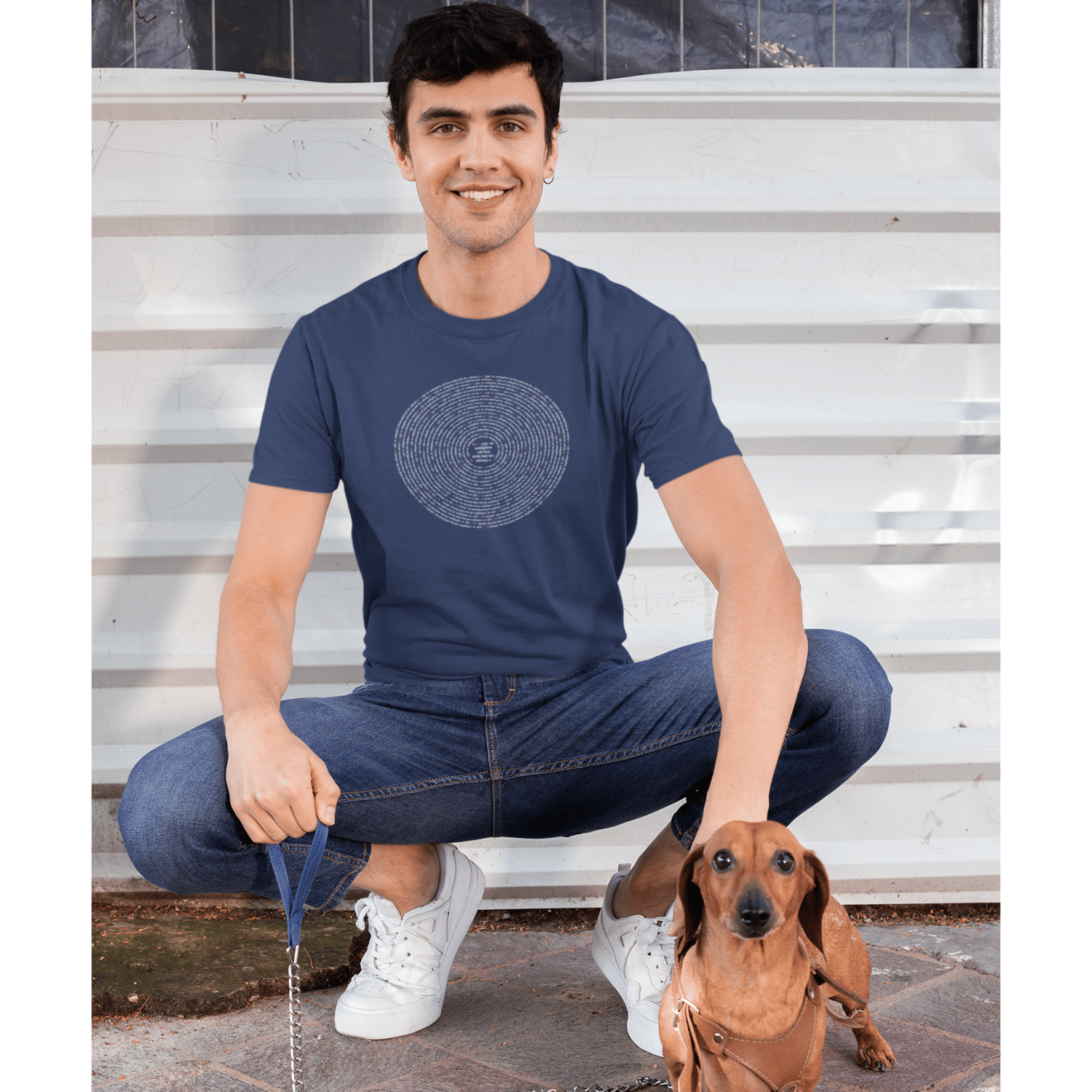 Script Printed Mens T-shirt - Shipping Globally!