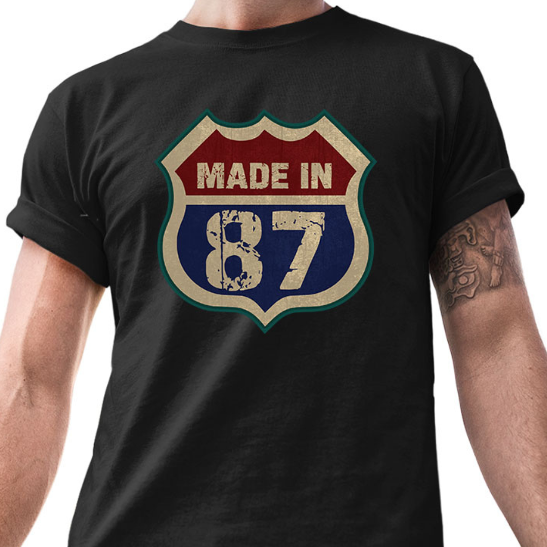 Made in 87 – Tantra Original Since 1997 – Unisex Cotton Tee Everyday Wear – Shipping Globally!