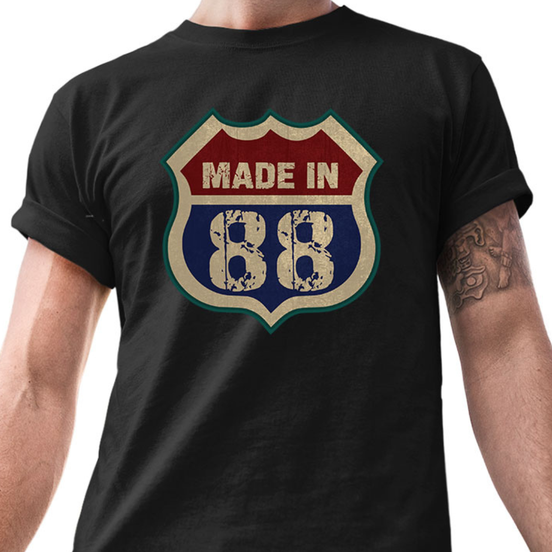 Made in 88 – Tantra Original Since 1997 – Unisex Cotton Tee Everyday Wear – Shipping Globally!