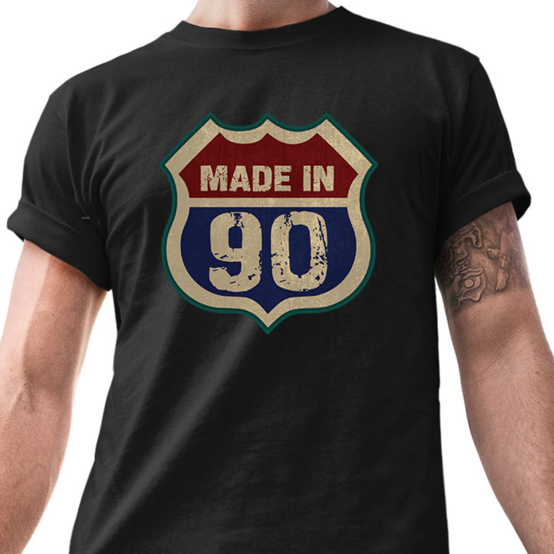 Made in 90 – Tantra Original Since 1997 – Unisex Cotton Tee Everyday Wear – Shipping Globally!