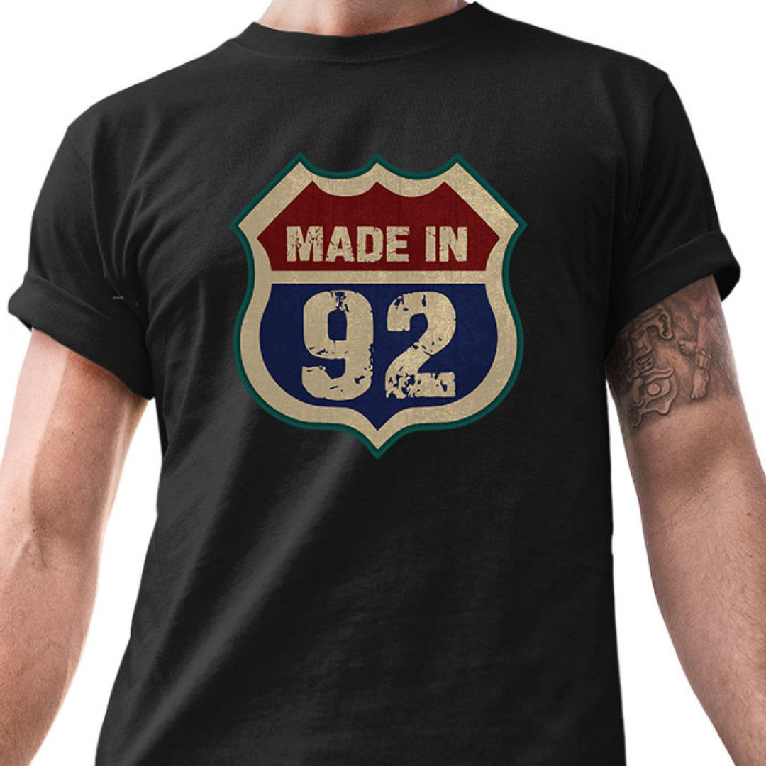 Made in 92 – Tantra Original Since 1997 – Unisex Cotton Tee Everyday Wear – Shipping Globally!