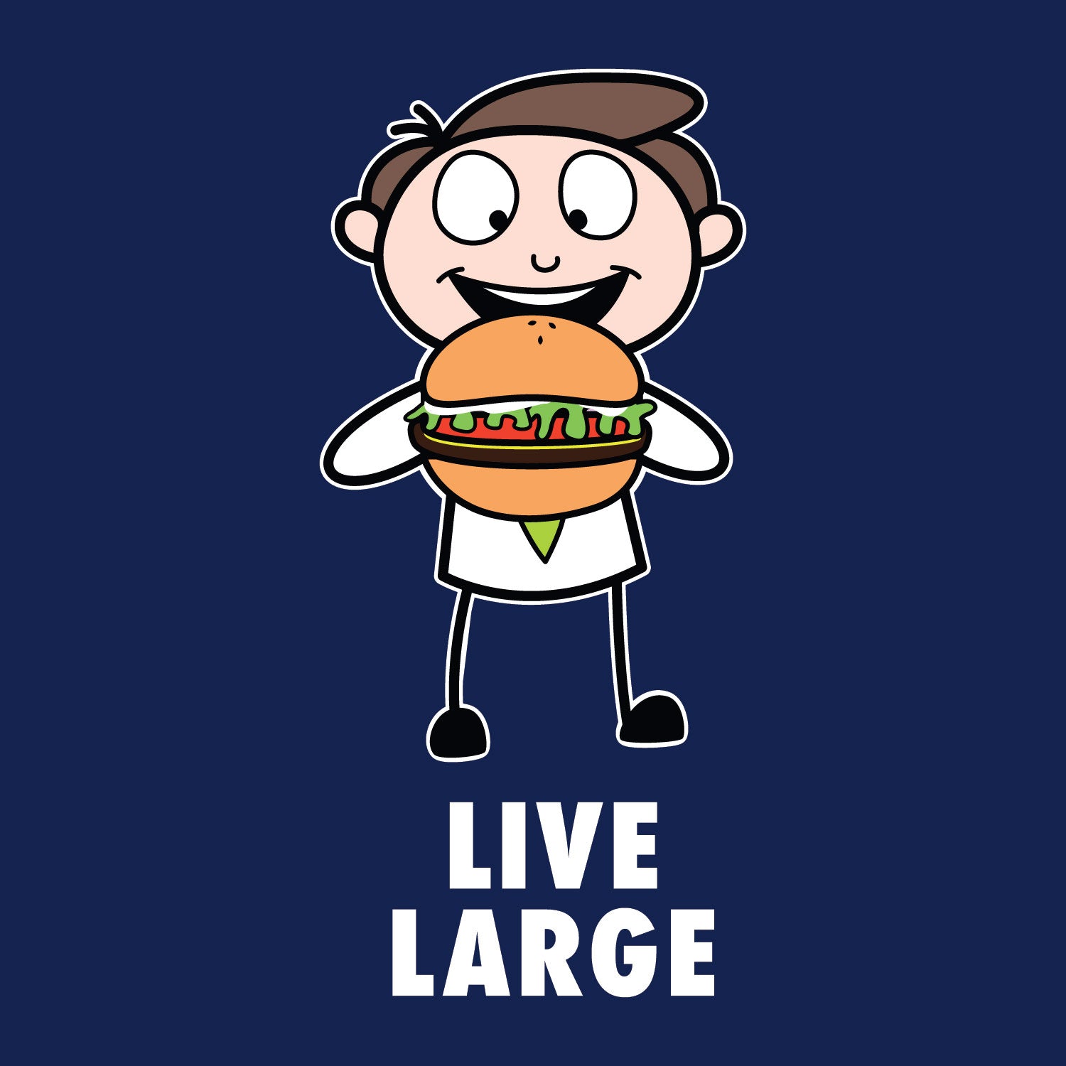 Live Large – Tantra Original Brand Since 1997 – Unisex Cotton Tee Everyday Wear – Shipping Globally!
