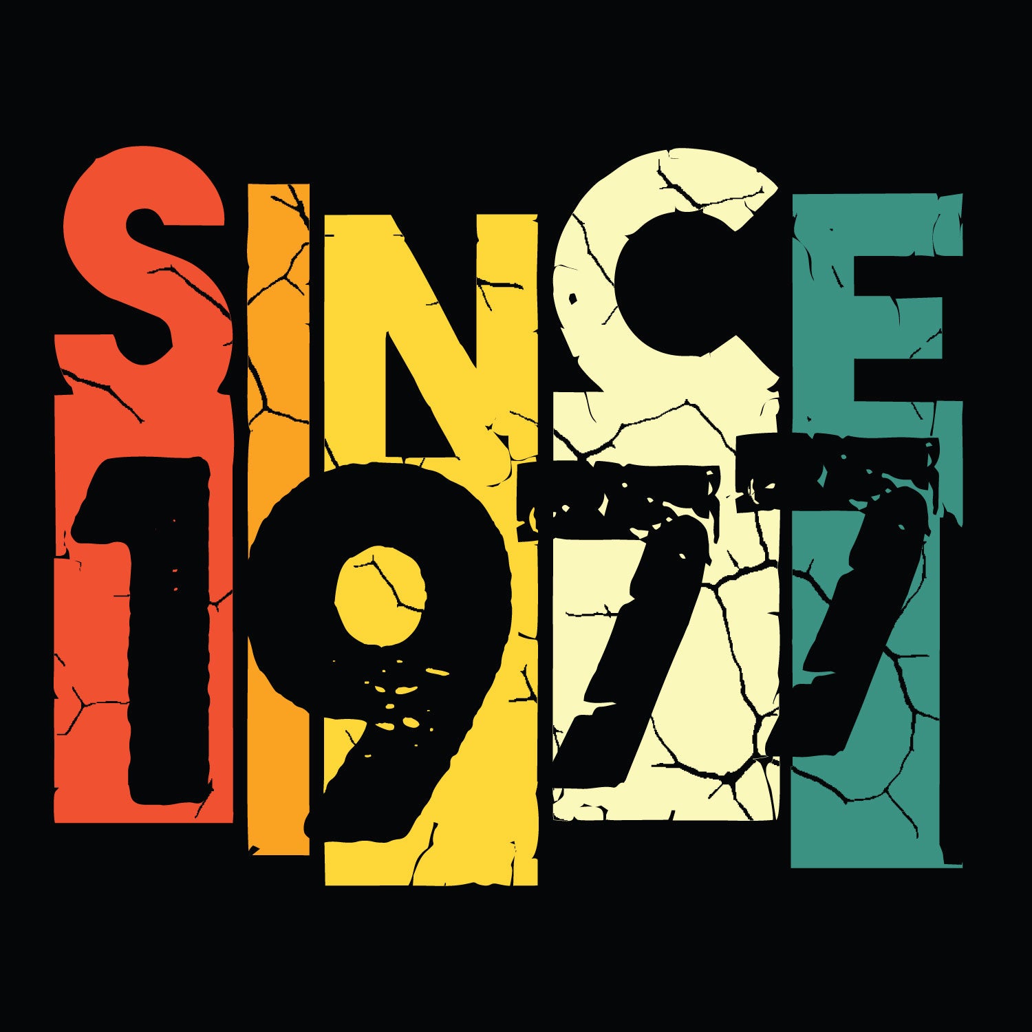 Since 1977 – Tantra Original Brand Since 1997 – Unisex Cotton Tee – Retro Vintage Birth Year Wear - Shipping Globally!