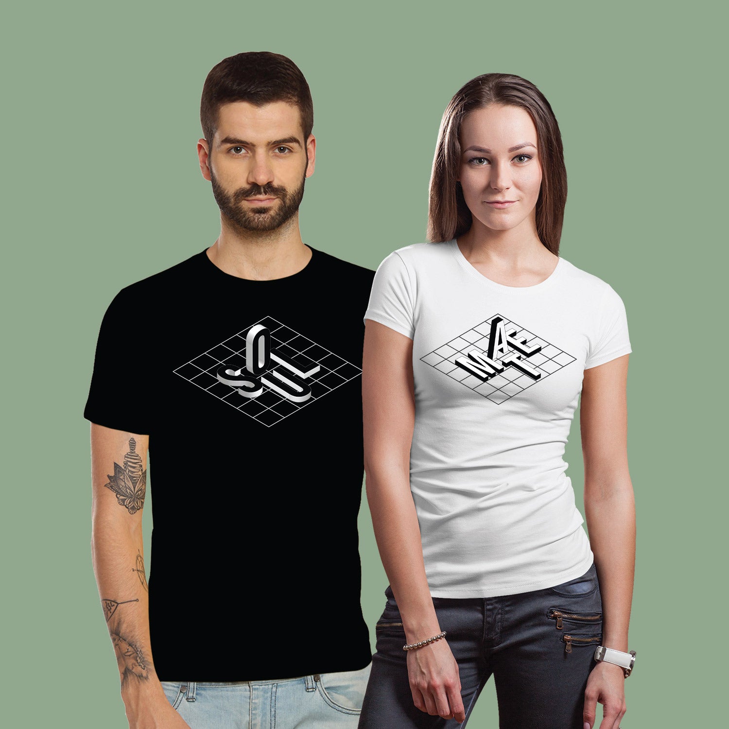 Soulmate 2 – Tantra Original Brand Since 1997 – Matching Cotton Tees for Couples - Shipping Globally!