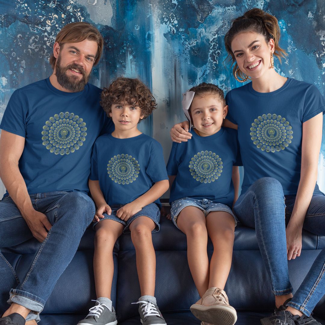 Ganesh Mandala Family Tee – Tantra Original Since 1997 – 100% Cotton Matching Outfits – Shipping Globally!
