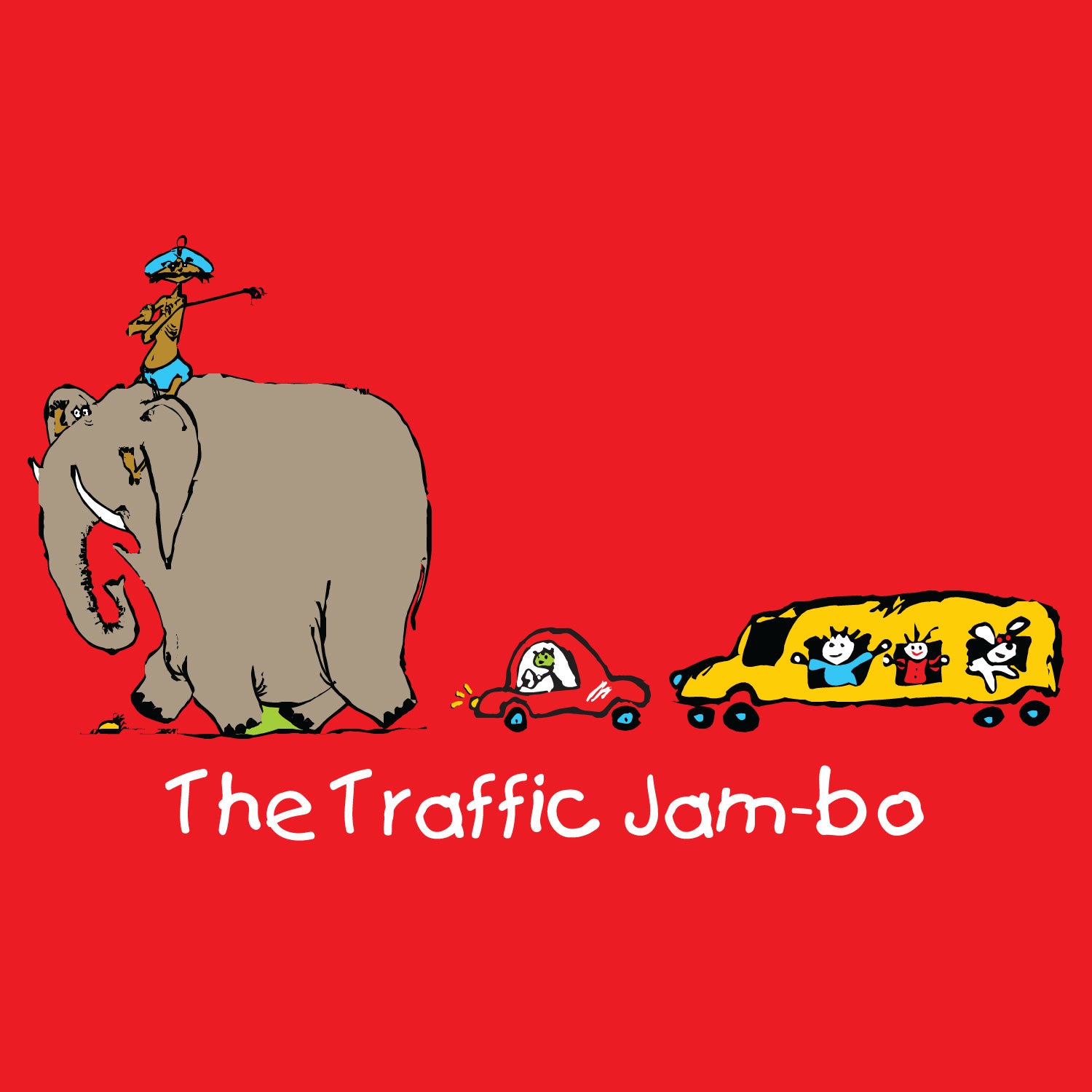 Jamboo - Tantra Original Brand Since 1997 - Unisex Graphic Cotton Elephant Print Tee - Shipping Globally!