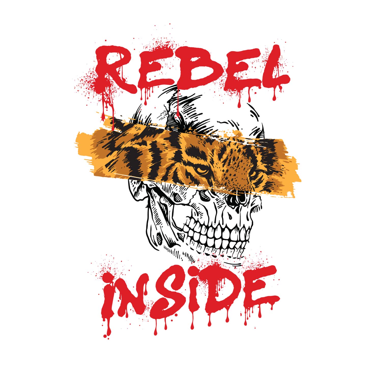 Rebel Inside Back Print T-Shirt – Tantra Original Brand Since 1997 – Unisex Cotton Tee – Casual Everyday Wear - Shipping Globally!
