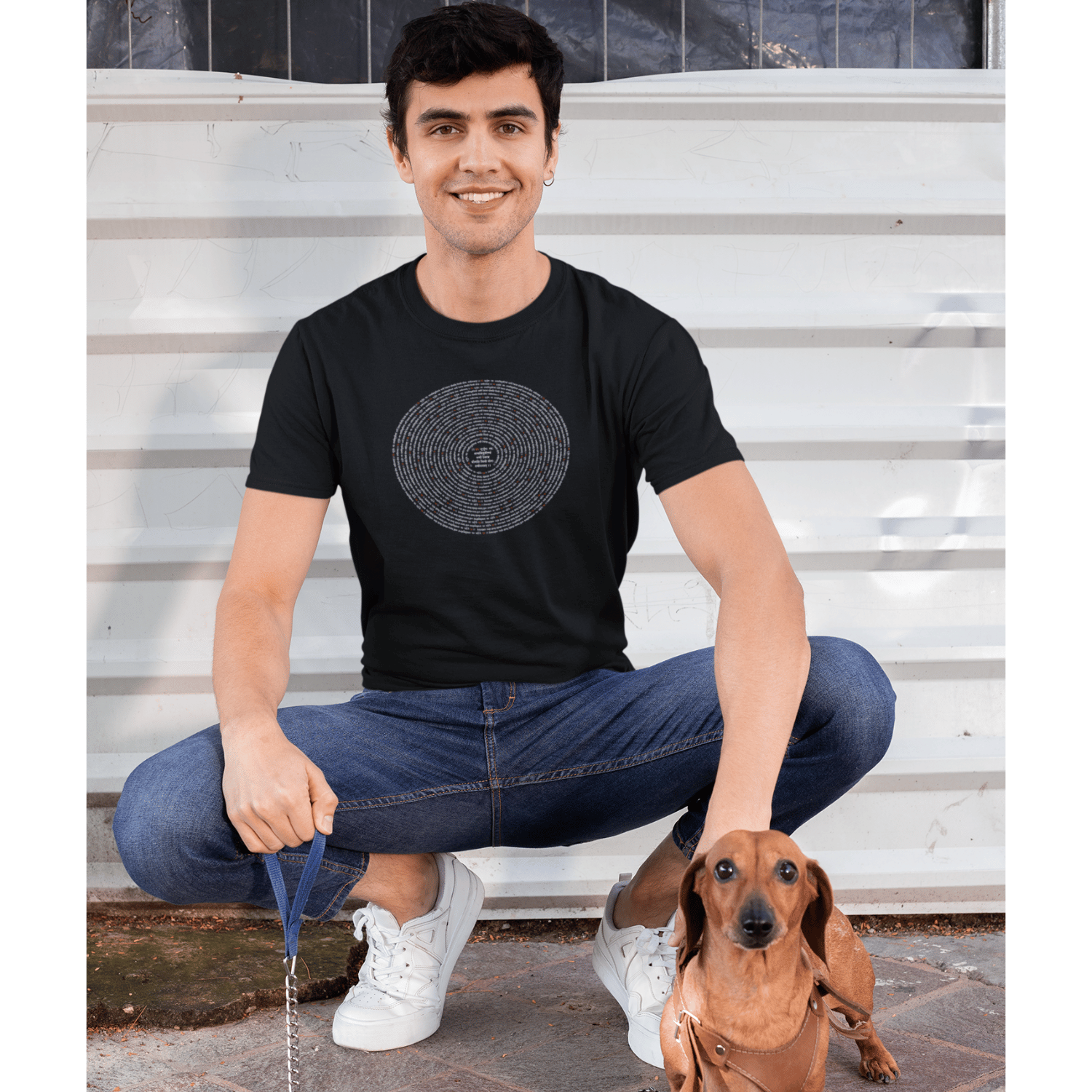 Script Printed Mens T-shirt - Shipping Globally!