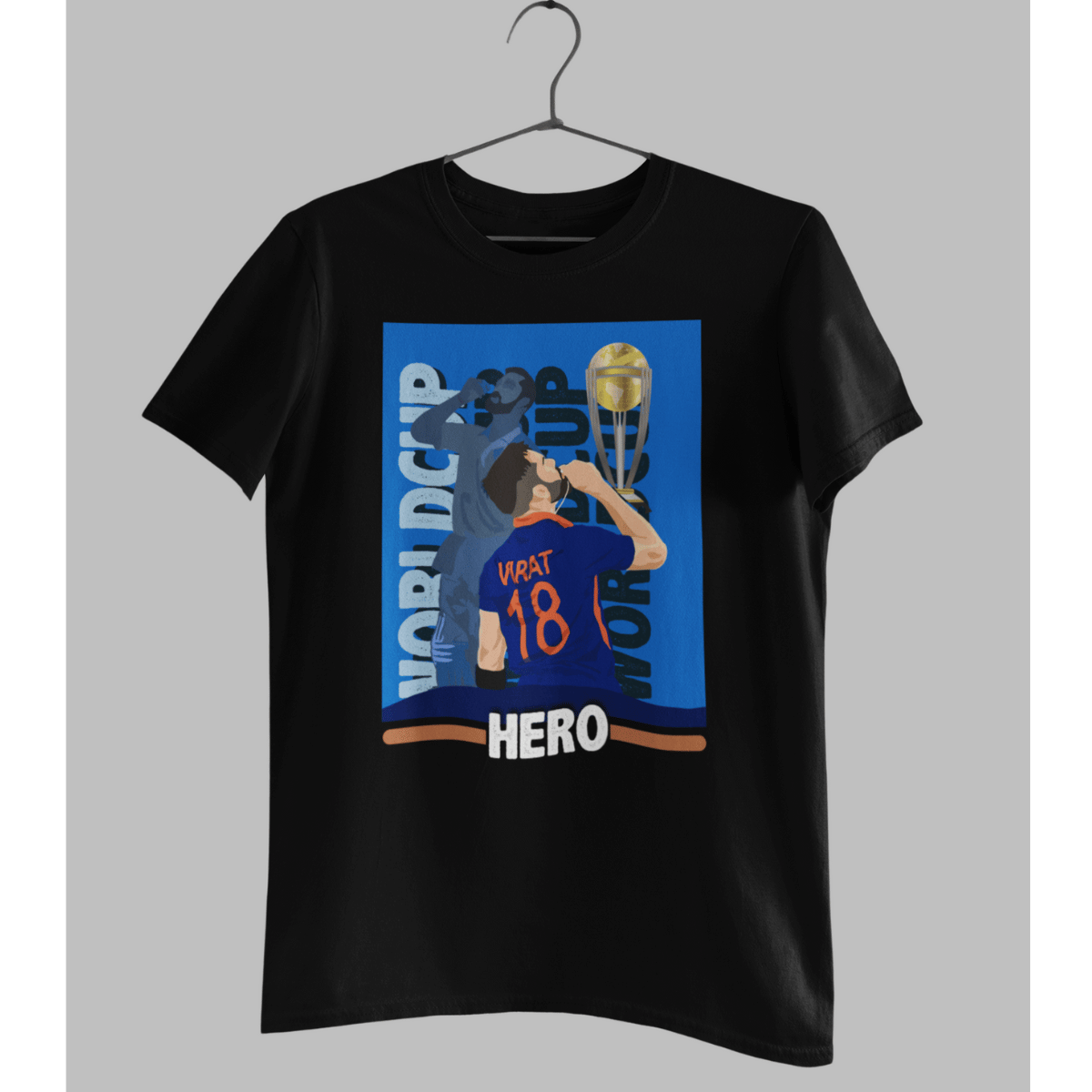 Virat - World Cup Hero Mens printed T-shirt - Shipping Globally!