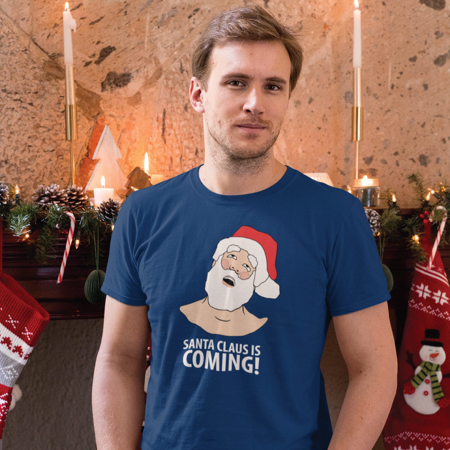 Tantra Santa Claus Graphic Print Cotton Unisex Tee for Christmas Wear Original Since 1997 Shipping Globally