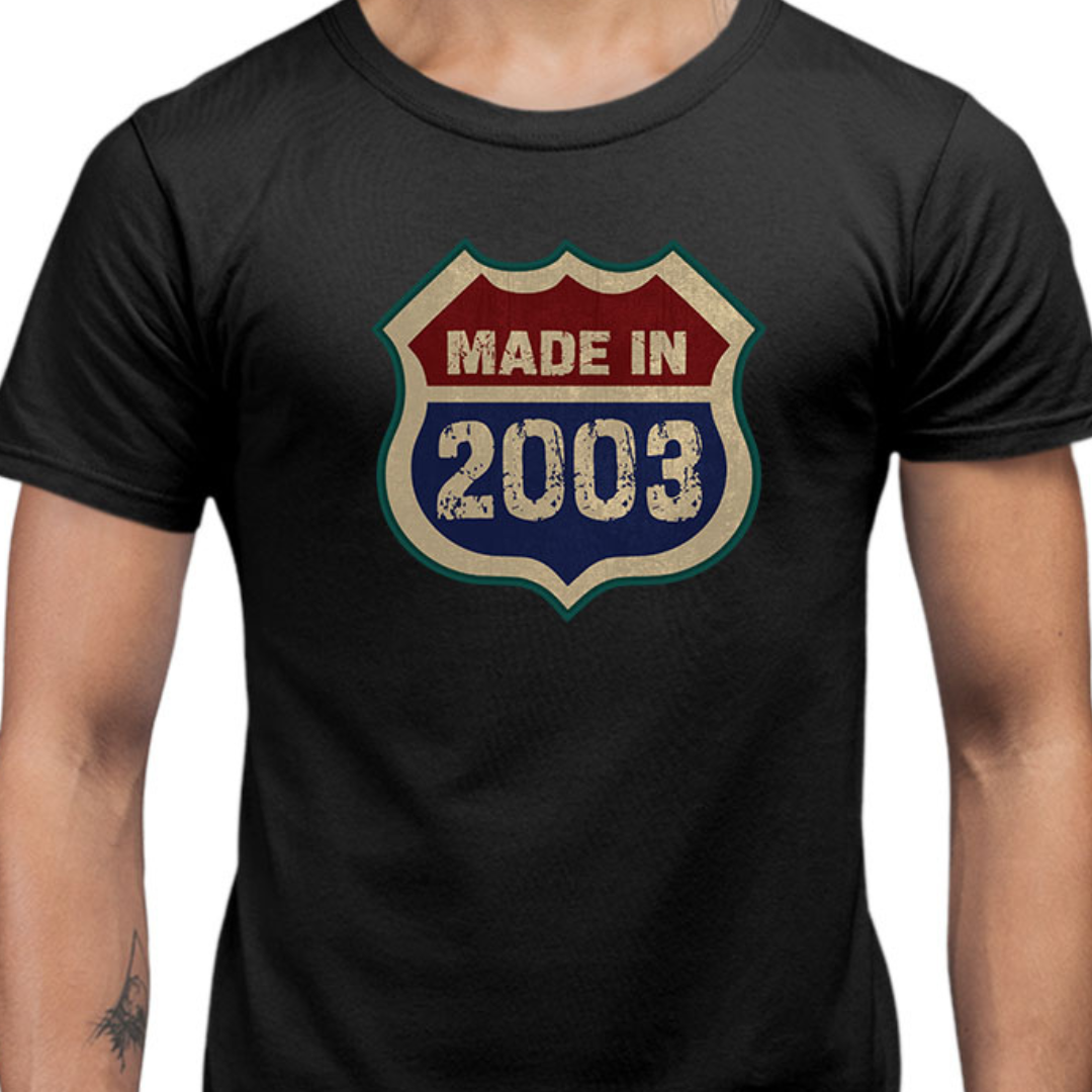 Made in 1978-2003 Tees Tantra Original Since 1997 Unisex Cotton Tee for Everyday Wear Shipping Worldwide
