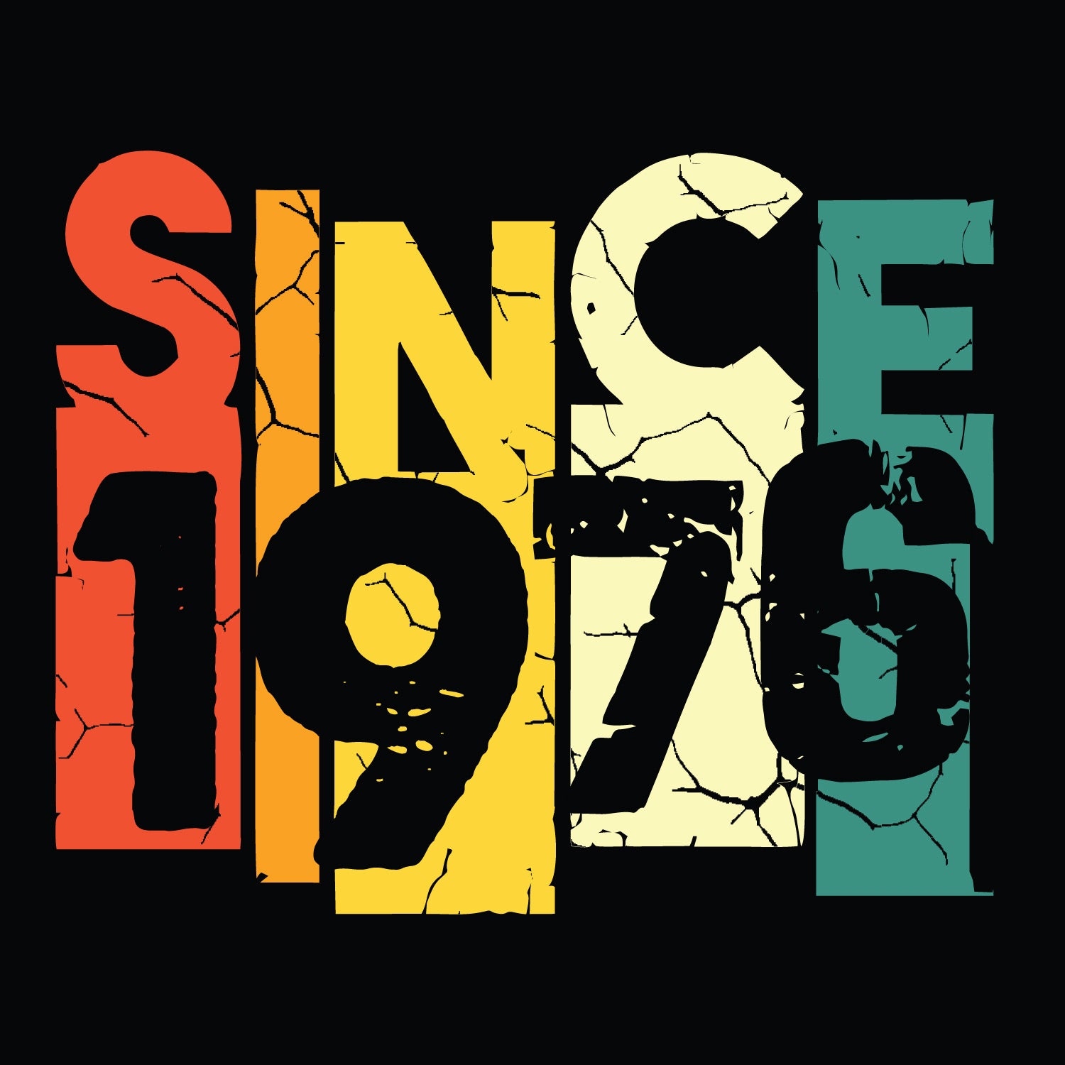 Since 1976 – Tantra Original Brand Since 1997 – Unisex Cotton Tee – Retro Vintage Birth Year Wear - Shipping Globally!