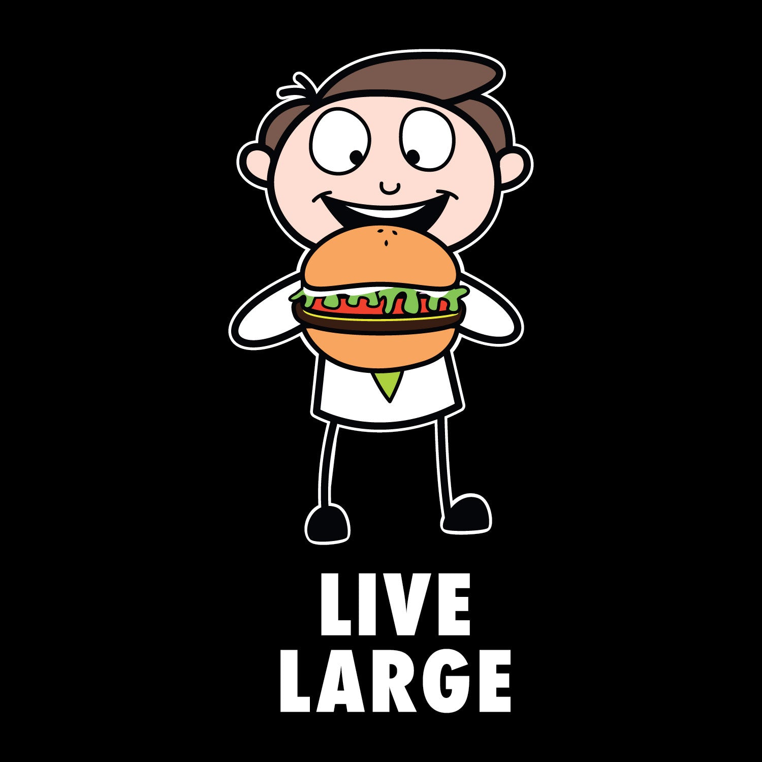 Live Large – Tantra Original Brand Since 1997 – Unisex Cotton Tee Everyday Wear – Shipping Globally!