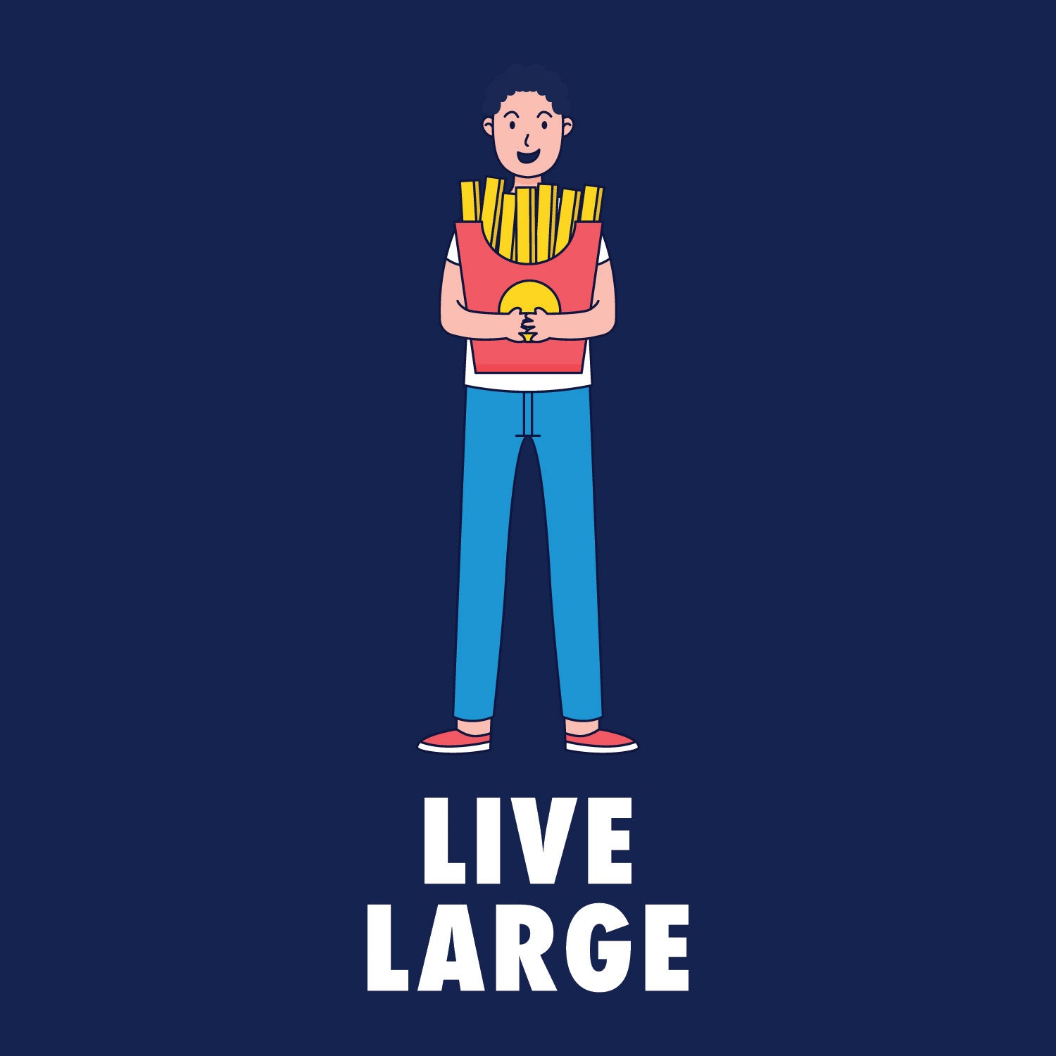Live Large 2 – Tantra Original Brand Since 1997 – Unisex Cotton Tee Everyday Wear – Shipping Globally!