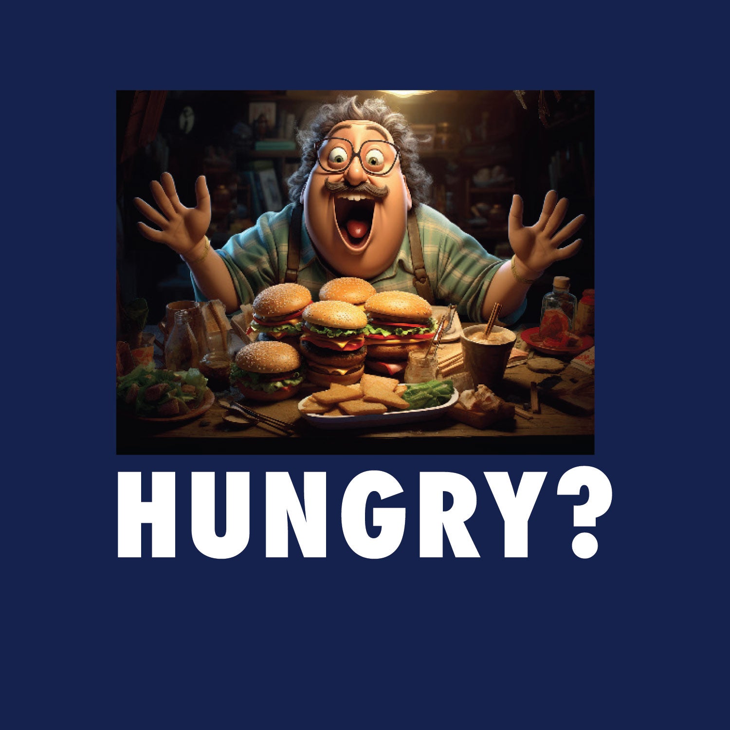 Hungry – Tantra Original Brand Since 1997 – Unisex Cotton Tee Everyday Wear - Shipping Globally!