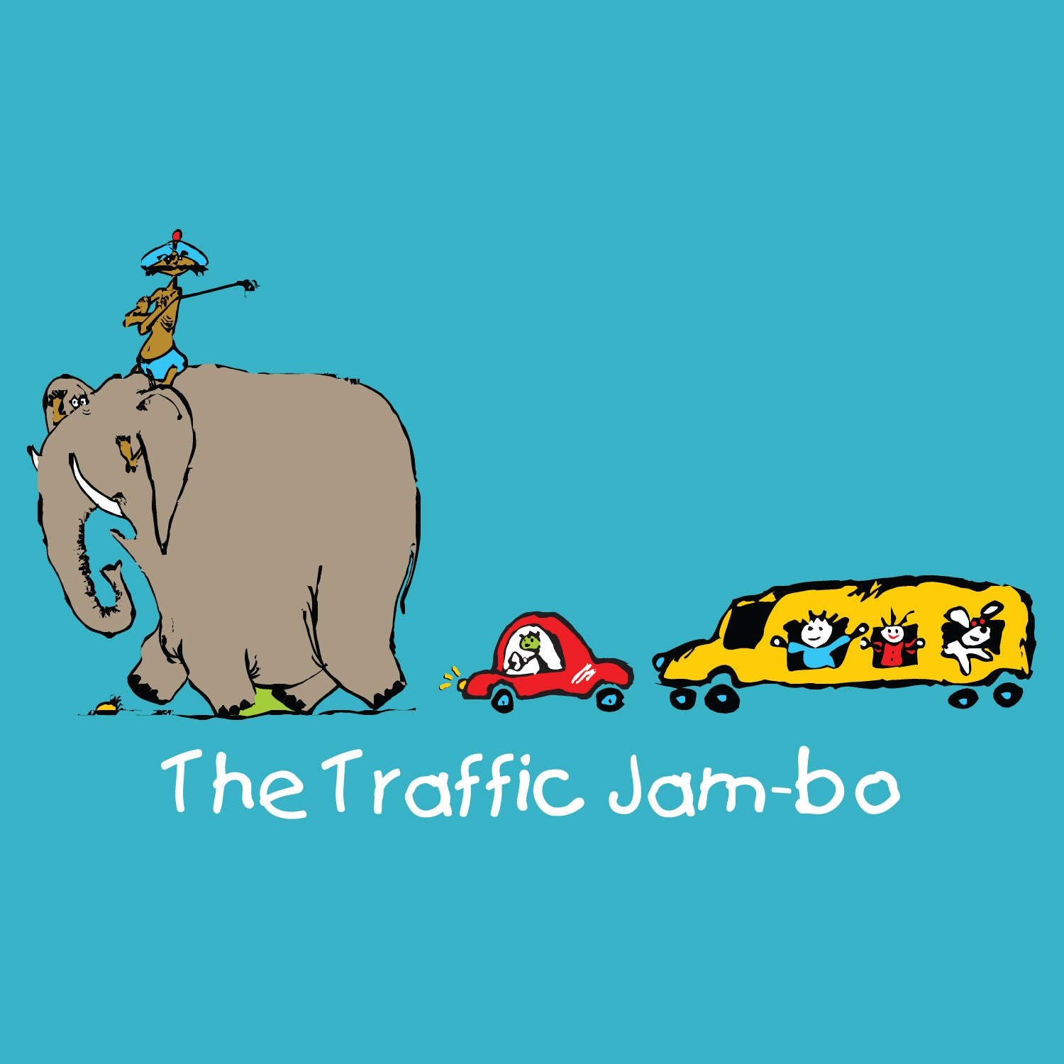 Jamboo - Tantra Original Brand Since 1997 - Unisex Graphic Cotton Elephant Print Tee - Shipping Globally!