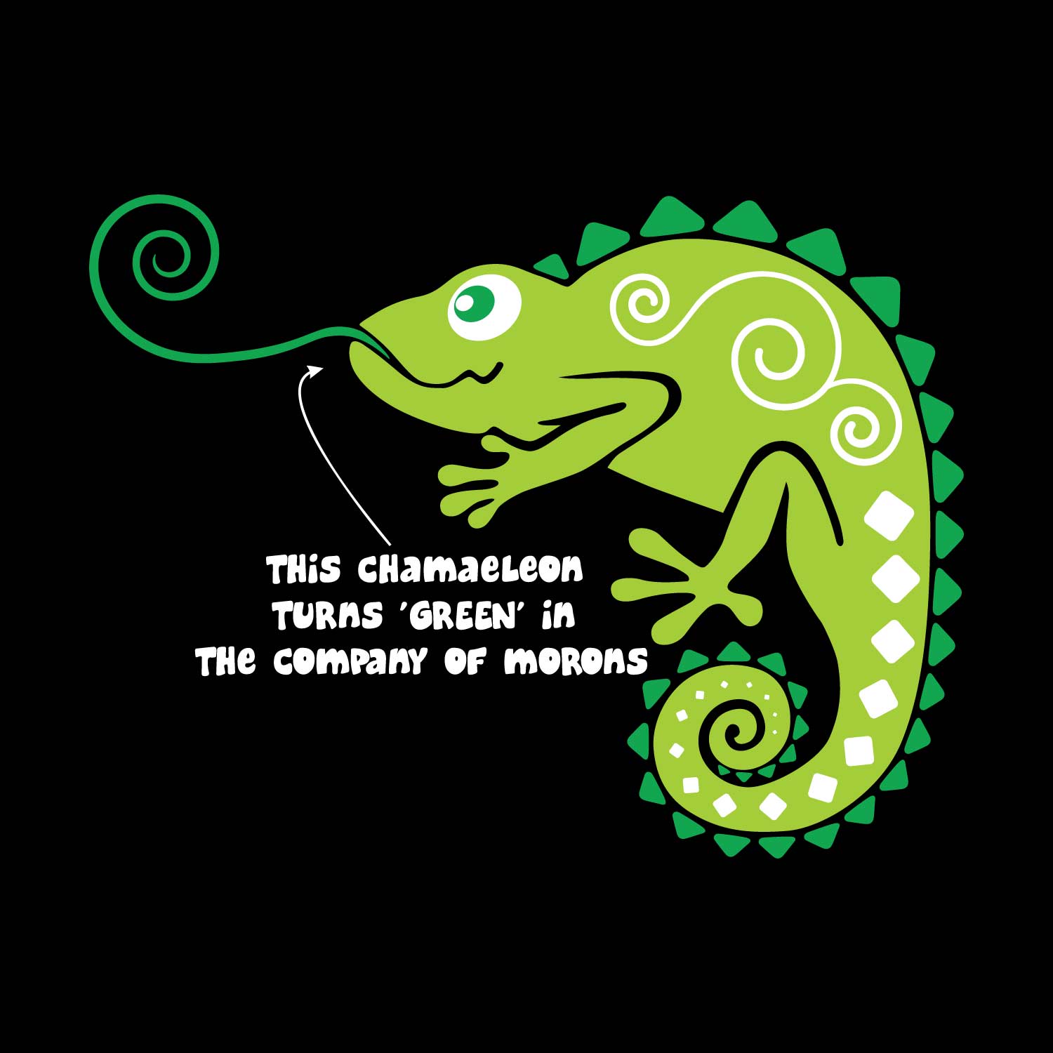 Lizard Moron - Tantra Original Brand Since 1997 - Unisex Graphic Cotton Tee – Edgy Reptile Print Tee - Shipping Globally!