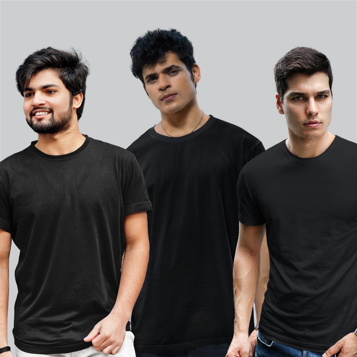 Tantra Lite - Black Mens T-shirts 3 Pack combo