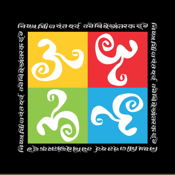 4 Sq Om Graphic Tee - Tantra Original Brand (Since 1997) - Premium Cotton, Casual Wear - Shipping Globally!