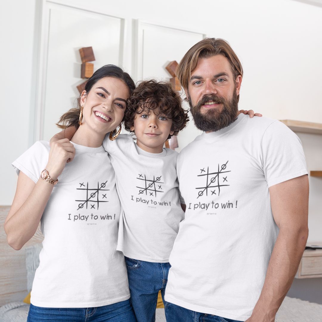 Play to Win Family Tee – Tantra Original Since 1997 – 100% Cotton Matching Outfits – Shipping Globally!