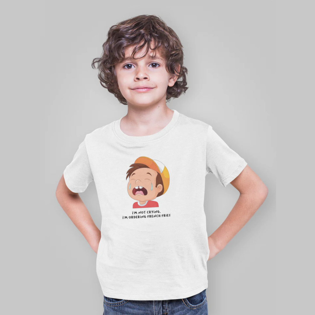 Tantra French Fries Kids Cotton Round Neck Graphic Printed T-Shirt - Shipping Globally!