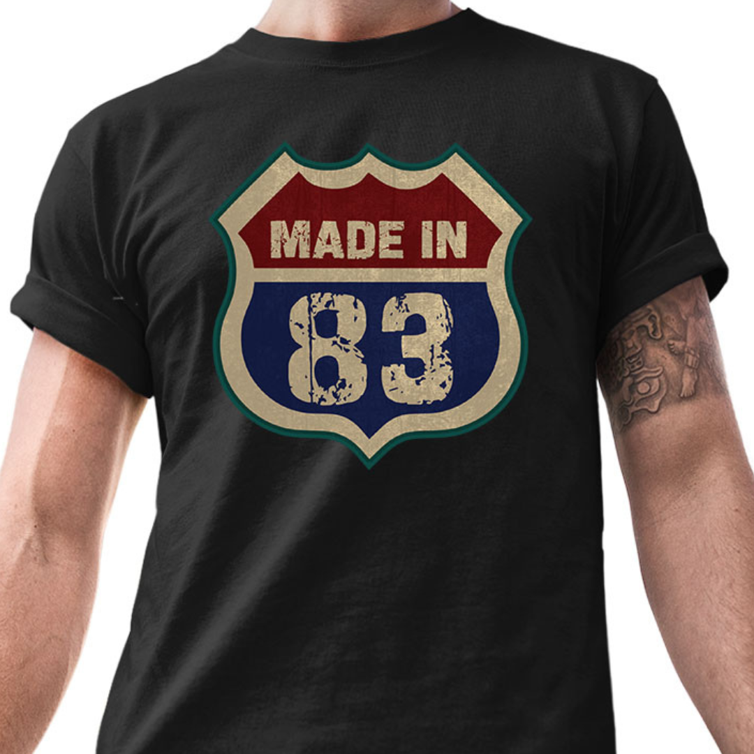 Made in 83 – Tantra Original Since 1997 – Unisex Cotton Tee Everyday Wear – Shipping Globally!