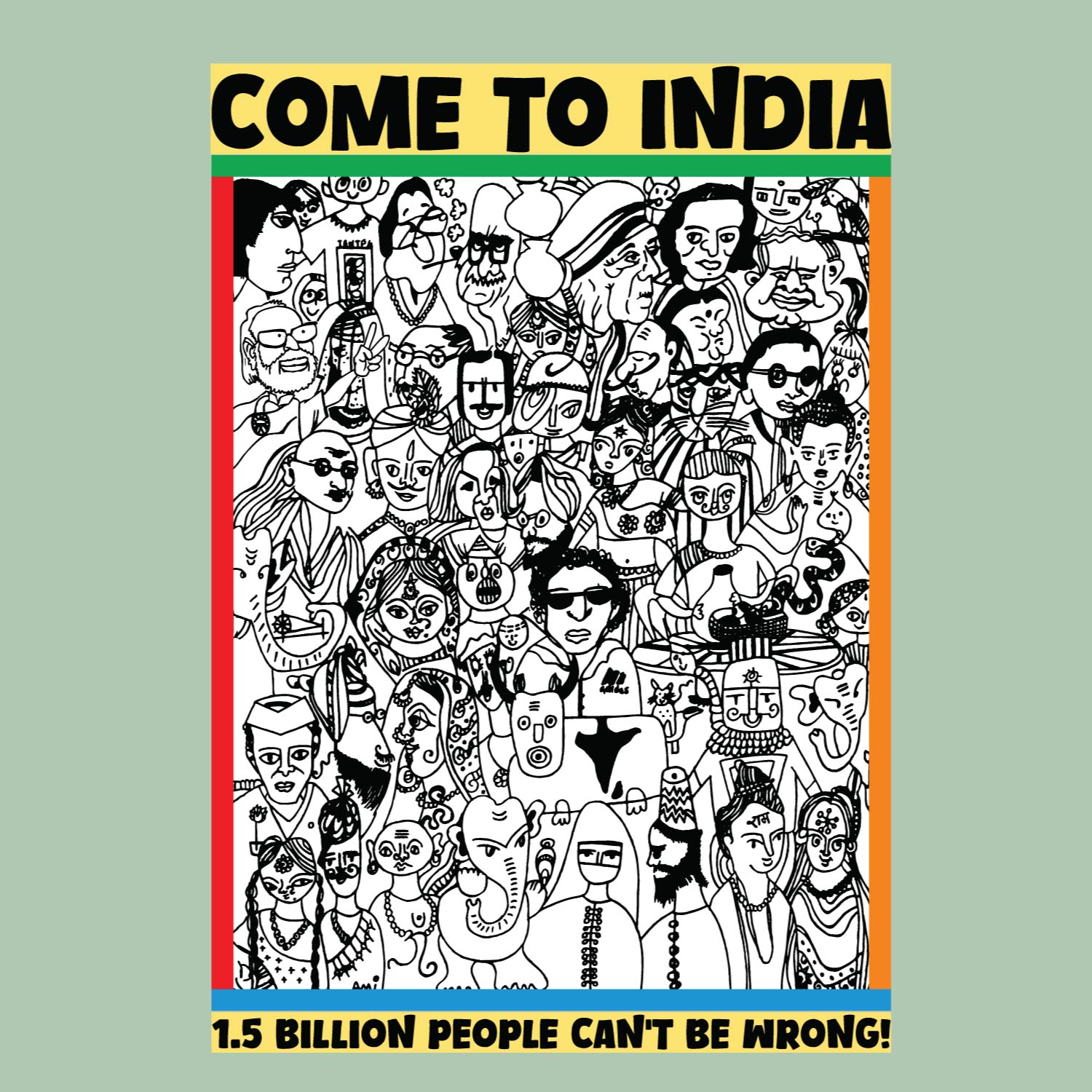 Come To India Cotton Unisex T-Shirt Everyday Casual Wear Original Since 1997 Shipping Globally
