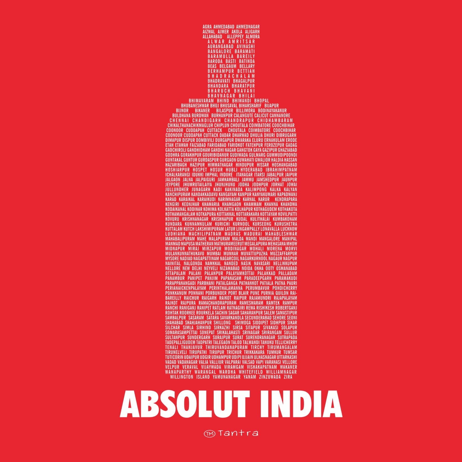 Absolut India - Men's Printed Tee - Shipping Globally