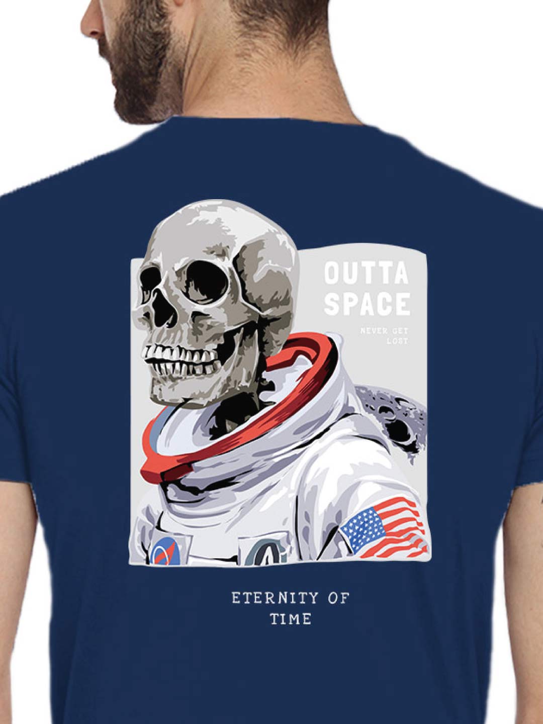 OuttaSpace Back Print – Tantra Original Brand Since 1997 – Unisex Cotton Tee – Cosmic Graphic Everyday Wear - Shipping Globally!