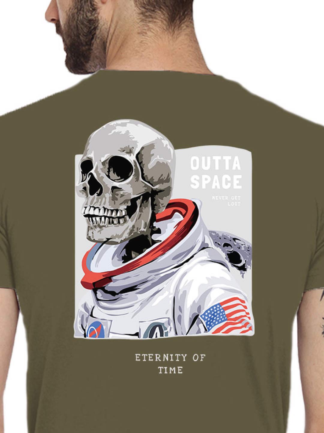 OuttaSpace Back Print – Tantra Original Brand Since 1997 – Unisex Cotton Tee – Cosmic Graphic Everyday Wear - Shipping Globally!