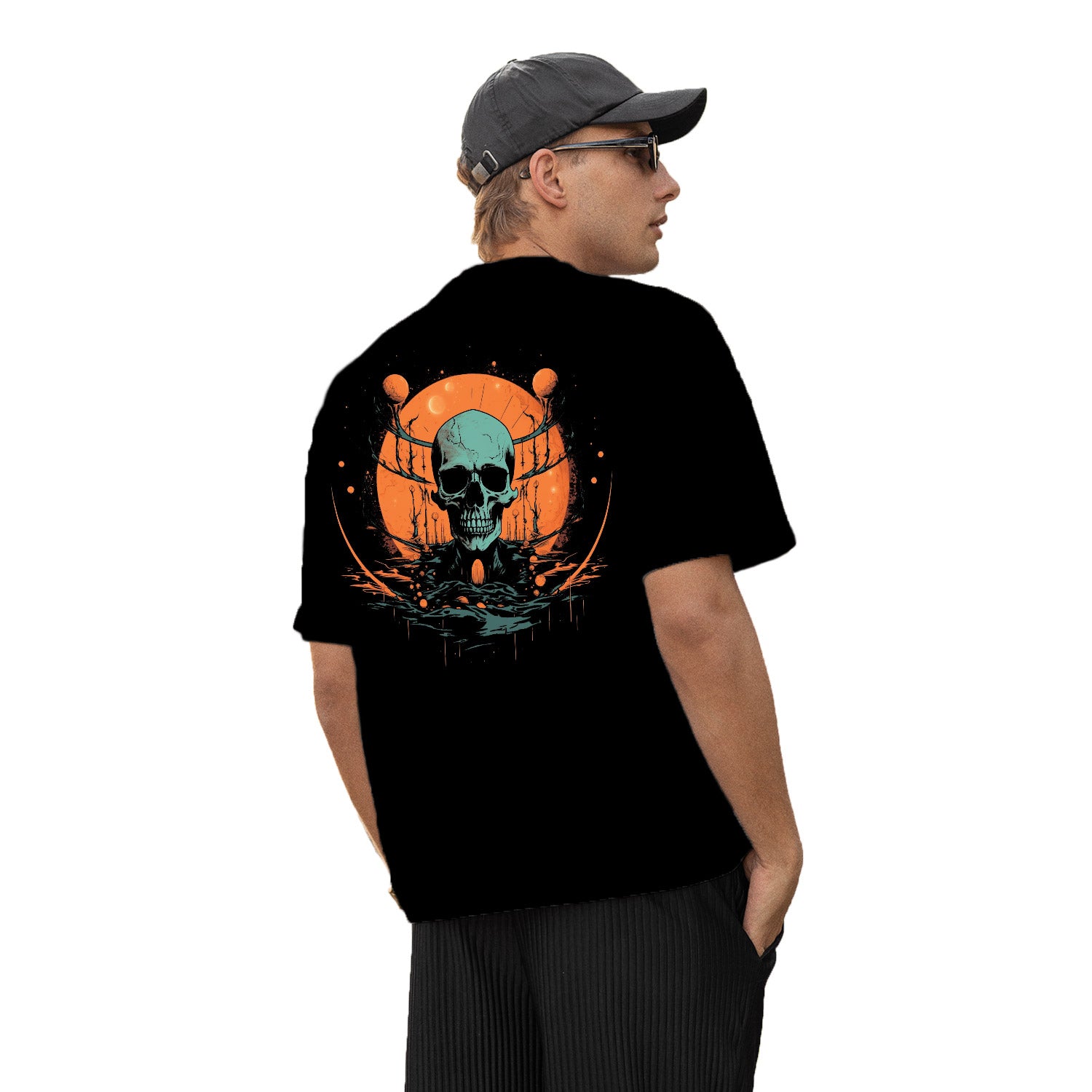 Skull Hell Oversize Back Print – Tantra Original Brand Since 1997 – Unisex Cotton Tee Everyday Wear - Shipping Globally!