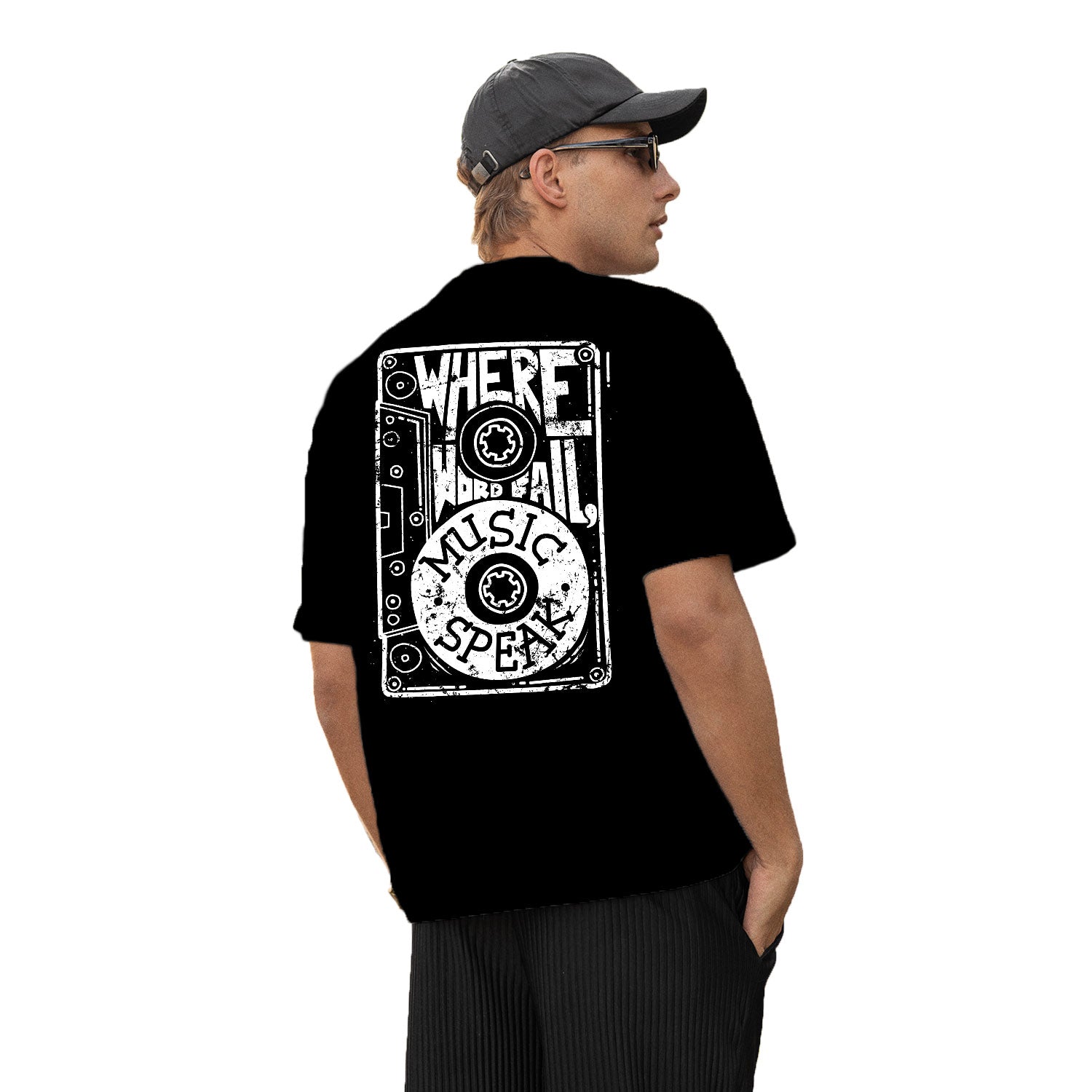 Music Oversize Back Print – Tantra Original Brand Since 1997 – Unisex Cotton Tee Everyday Wear - Shipping Globally!