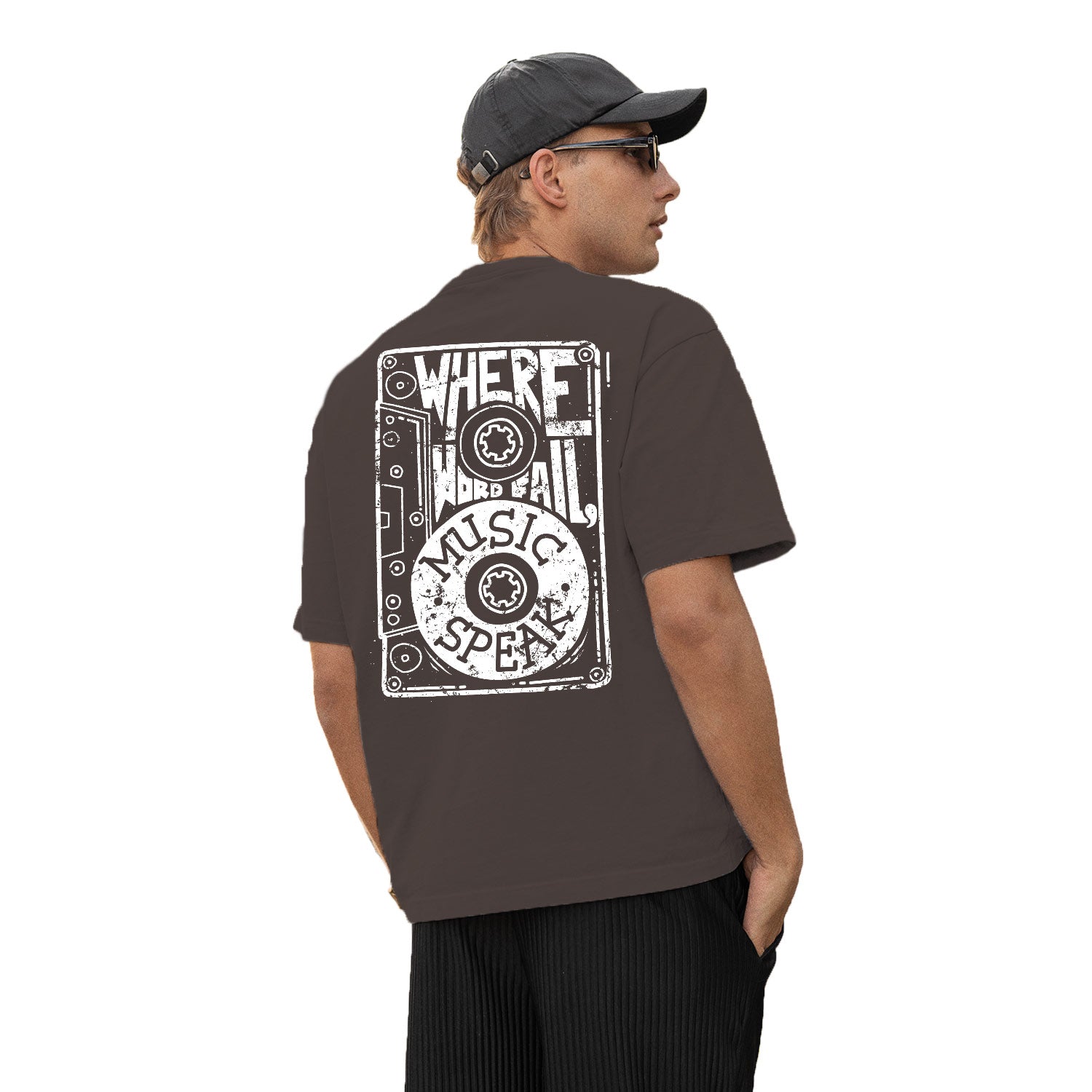 Music Oversize Back Print – Tantra Original Brand Since 1997 – Unisex Cotton Tee Everyday Wear - Shipping Globally!
