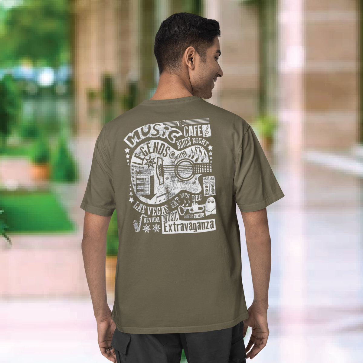 Musica Men's Back Graphic Print Cotton T-Shirt Everyday Comfort Wear Original Since 1997 Shipping Globally