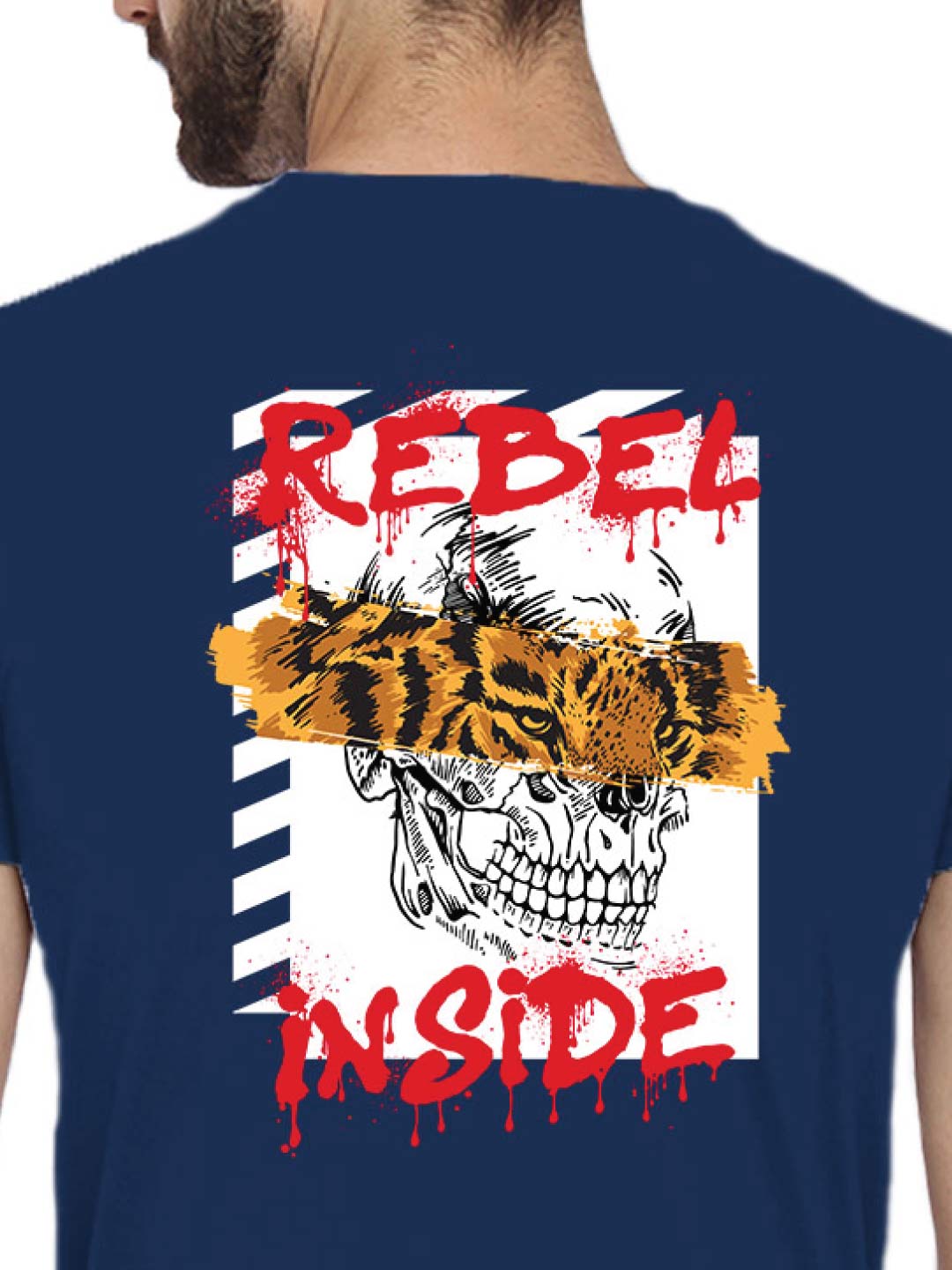 Rebel Inside Back Print T-Shirt – Tantra Original Brand Since 1997 – Unisex Cotton Tee – Casual Everyday Wear - Shipping Globally!