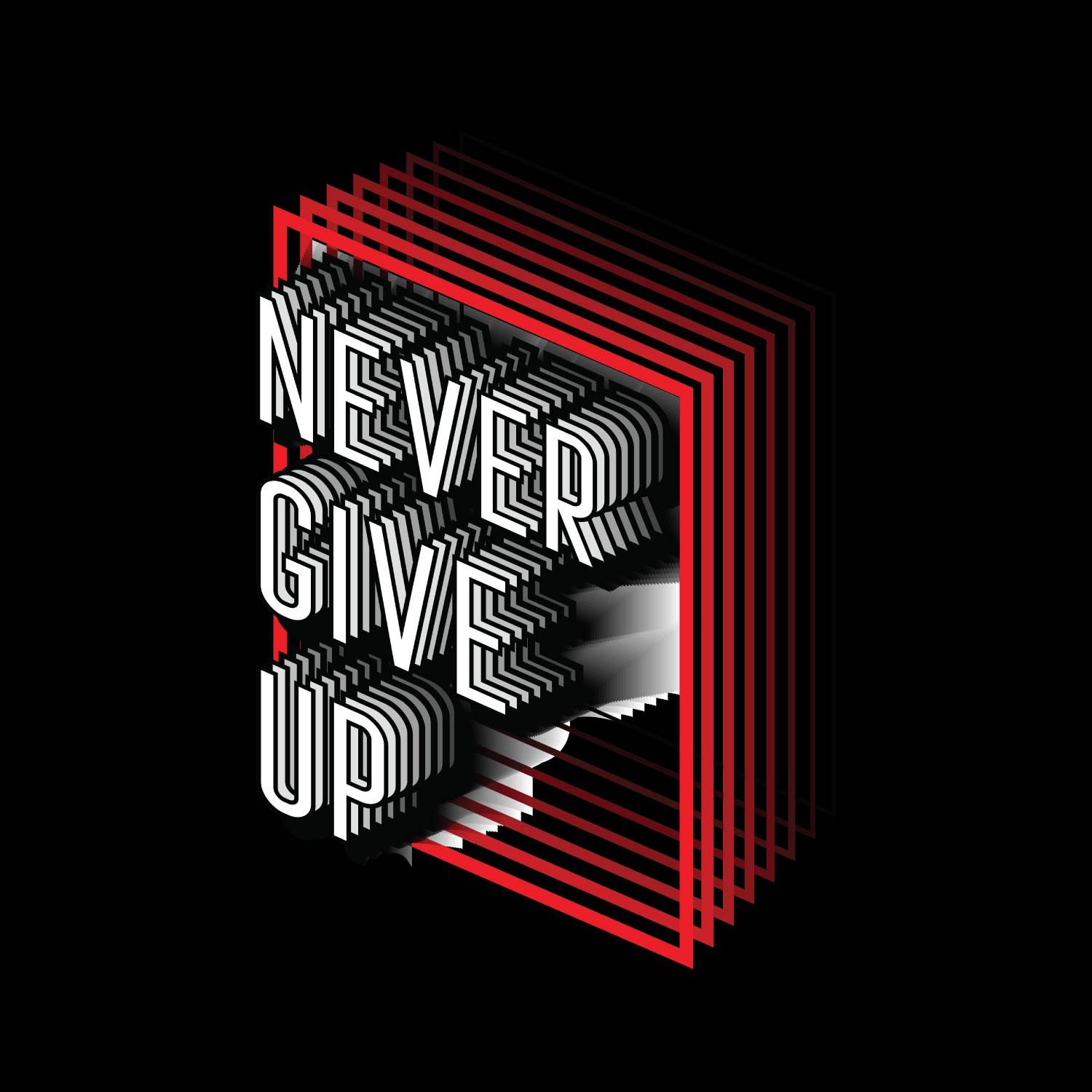 Never Give Up – Tantra Original Brand Since 1997 – Unisex Cotton Tee – Motivational Everyday Wear - Shipping Globally!