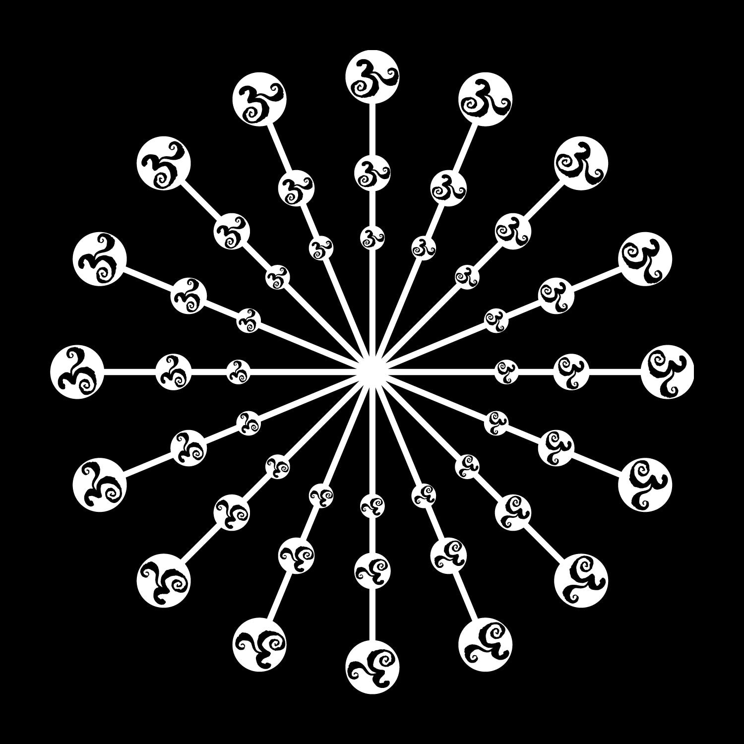 Radial Om – Tantra Original Since 1997 – Unisex Cotton Tee Everyday Wear – Shipping Globally!