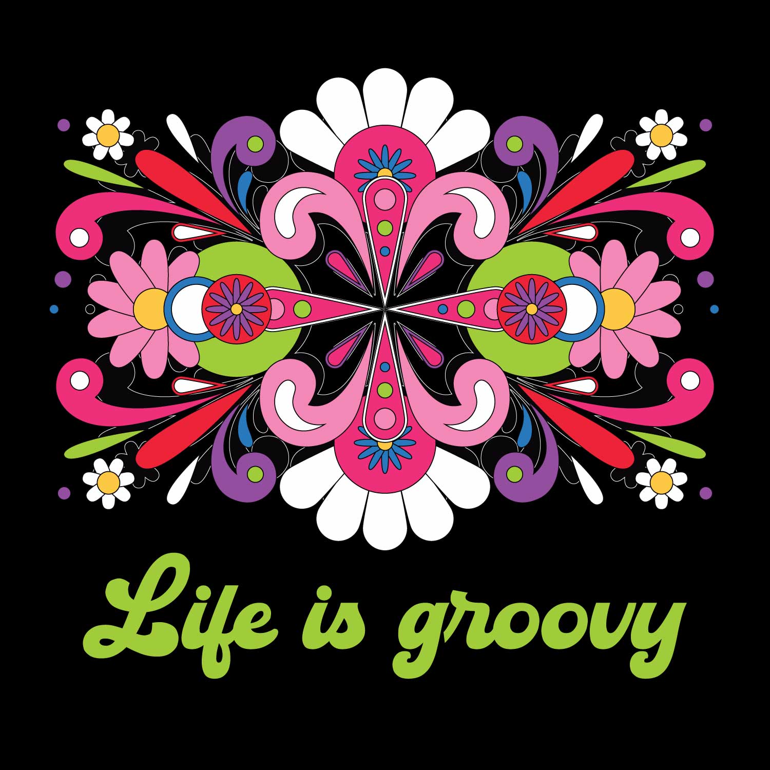 Life is Groovy Women's Cotton Tee Tantra Original Since 1997 – Everyday Wear – Shipping Globally!