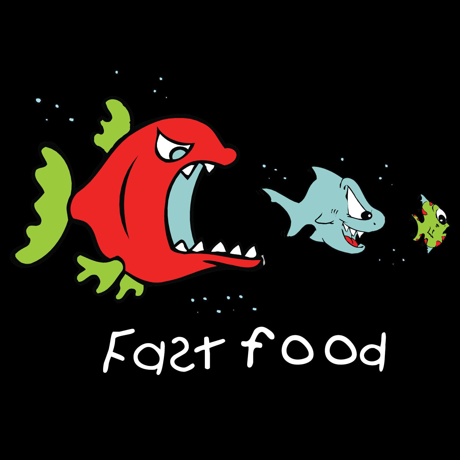 Fast Food - Tantra Original Since 1997 - Cotton Tee for Kids – Funny Cartoon Ocean Humor Tee - Shipping Globally!