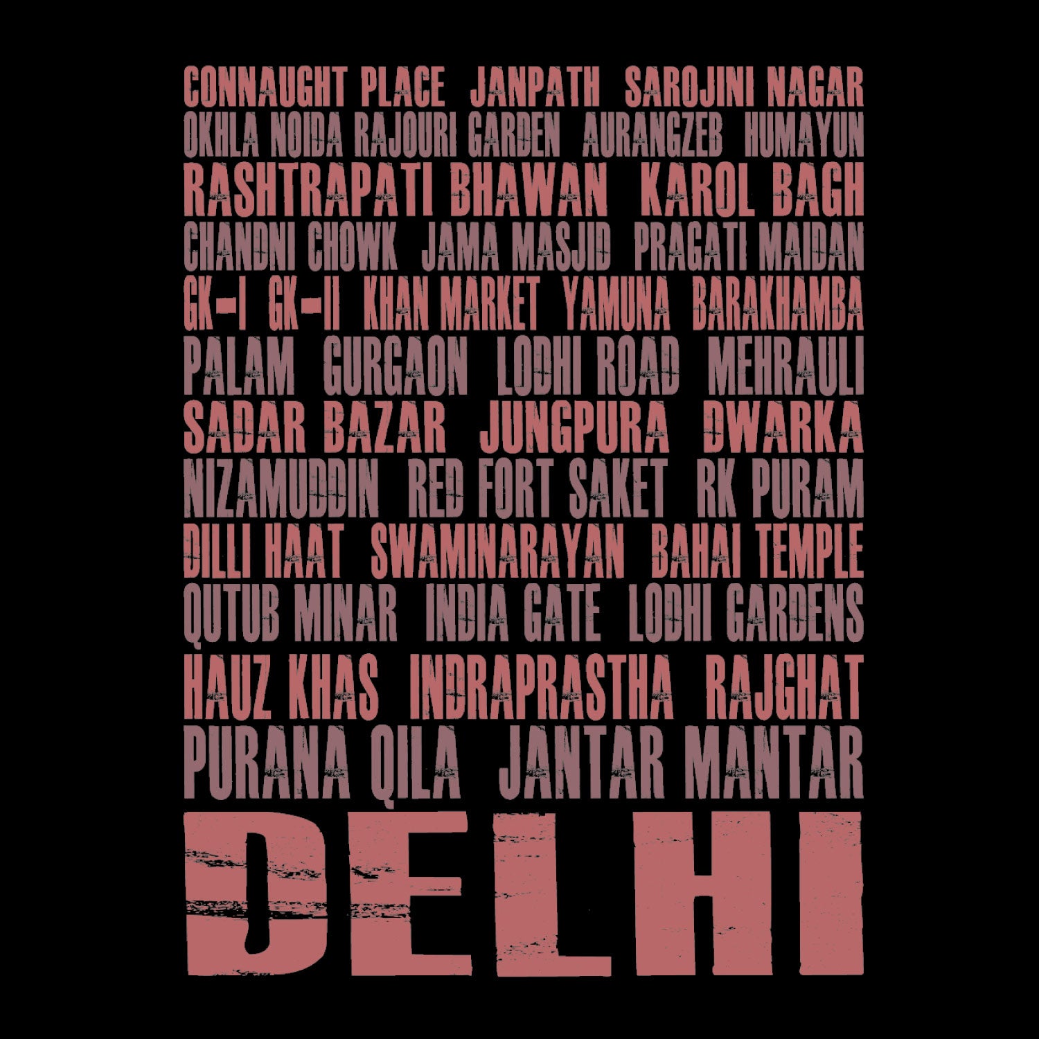 Tantra Delhi Typo Graphic Cotton Unisex T Shirt Everyday Casual Wear Original Since 1997