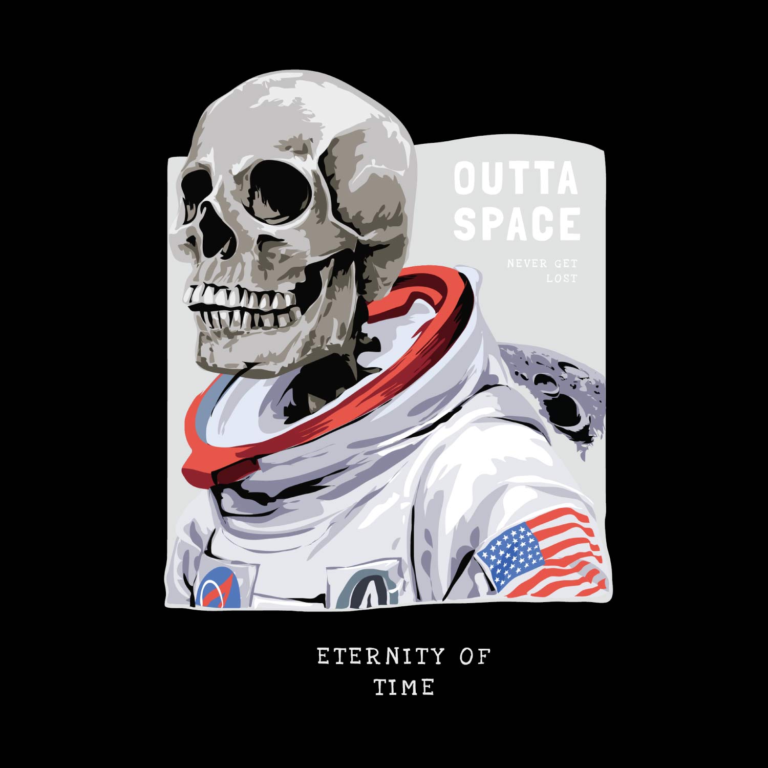 OuttaSpace Back Print – Tantra Original Brand Since 1997 – Unisex Cotton Tee – Cosmic Graphic Everyday Wear - Shipping Globally!