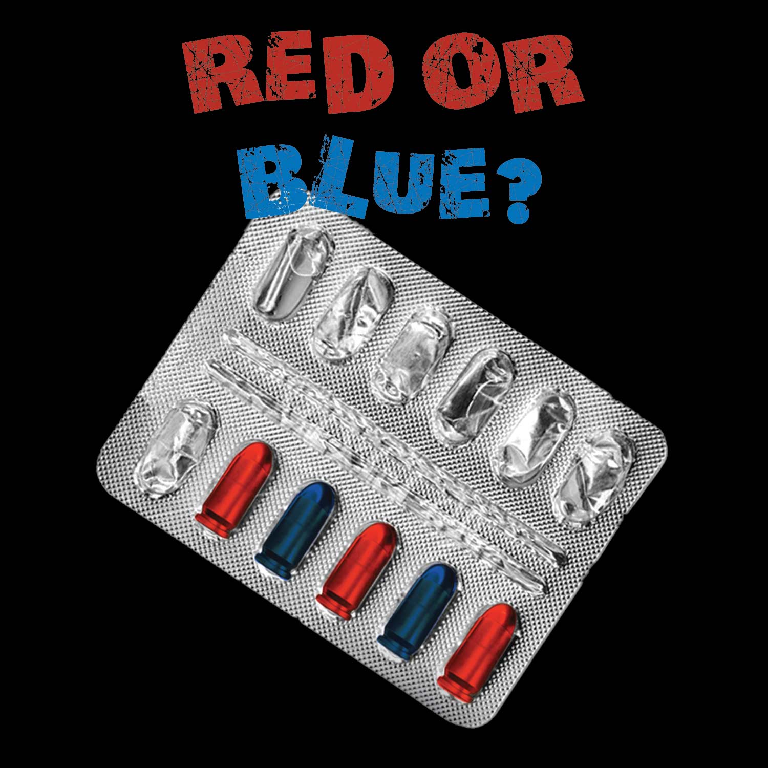 Red or Blue – Tantra Original Brand Since 1997 – Unisex Cotton Tee – Casual Everyday Wear - Shipping Globally!