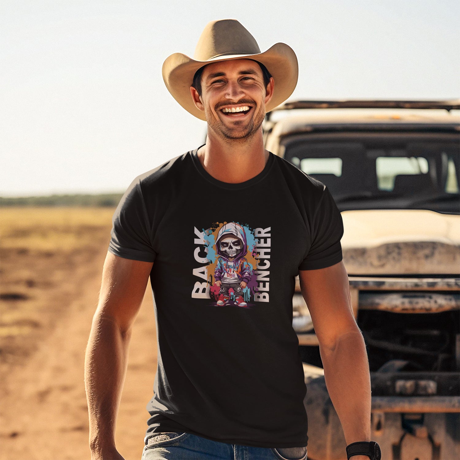 Tantra Back Bencher - Graphic Print Regular Fit Half Sleeve Round Neck Cotton T-Shirt - Shipping Globally!