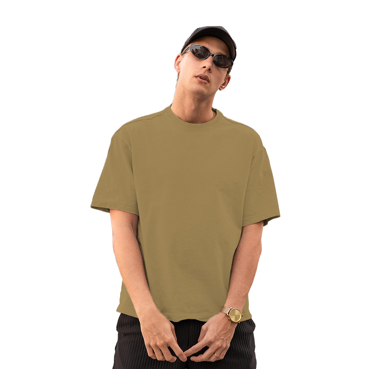 Pack of 2 Coffee & Beige Plain Oversize Tees – Tantra Original Brand Since 1997 – Unisex Cotton Everyday Wear - Shipping Globally!