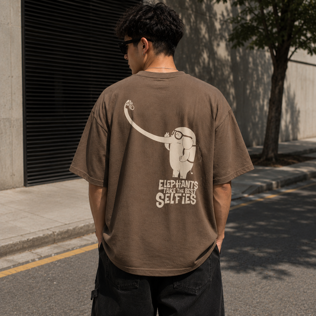 Best Selfie Oversized Back Print Cotton Men's T-Shirt Casual Wear Tantra Original Since 1997