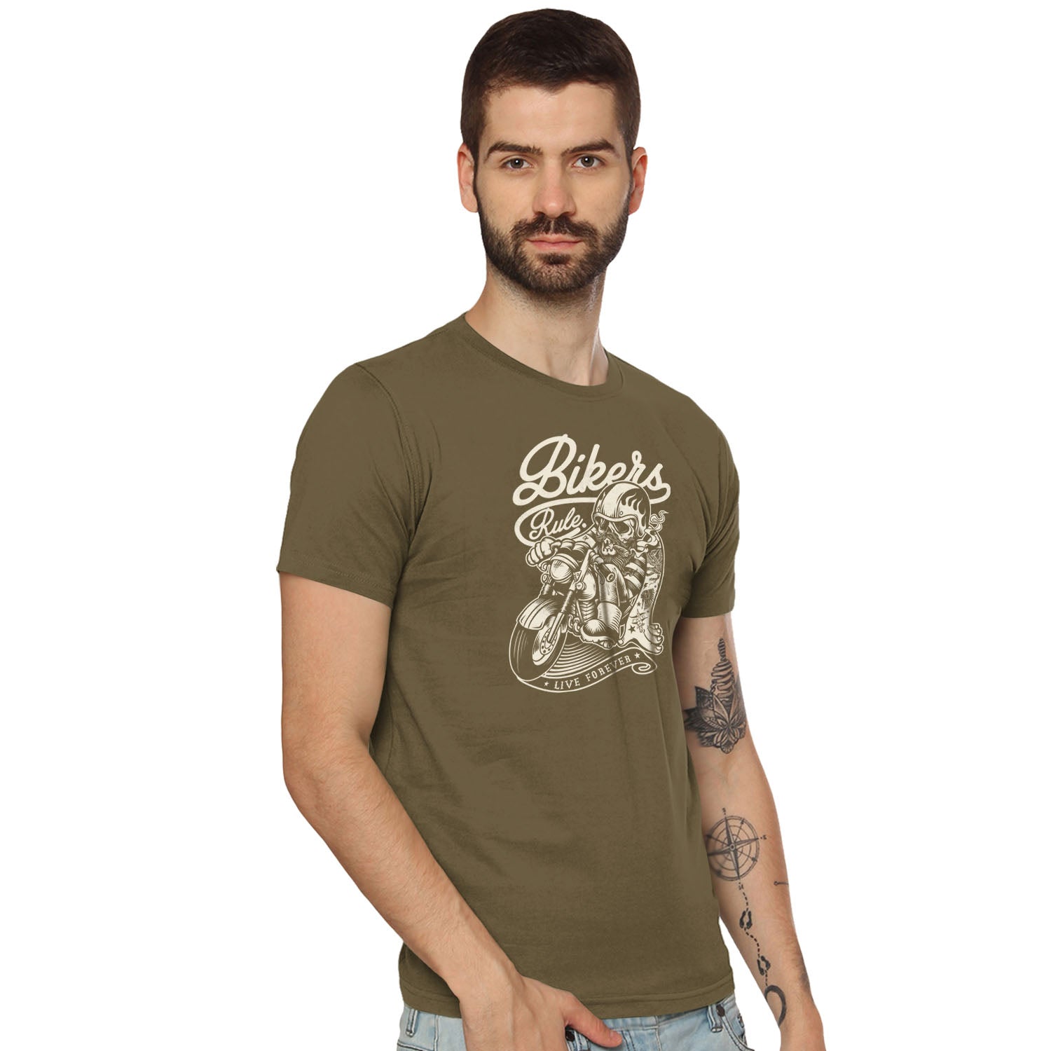 Biker Rule Graphic Tee - Tantra Original Brand (Since 1997) - Regular Fit, Half Sleeve, Round Neck, Premium Cotton, Casual Wear - Shipping Globally!