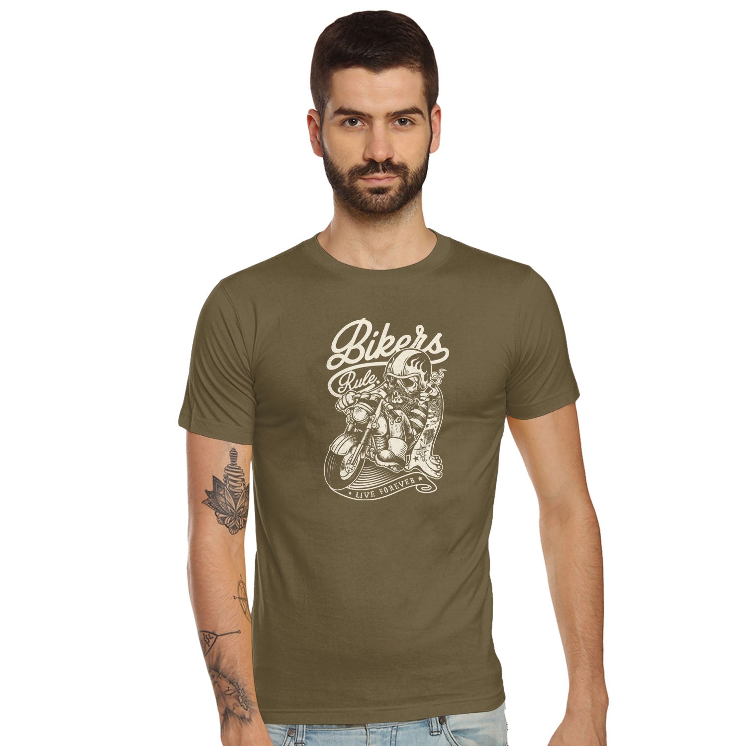 Biker Rule Graphic Tee - Tantra Original Brand (Since 1997) - Regular Fit, Half Sleeve, Round Neck, Premium Cotton, Casual Wear - Shipping Globally!