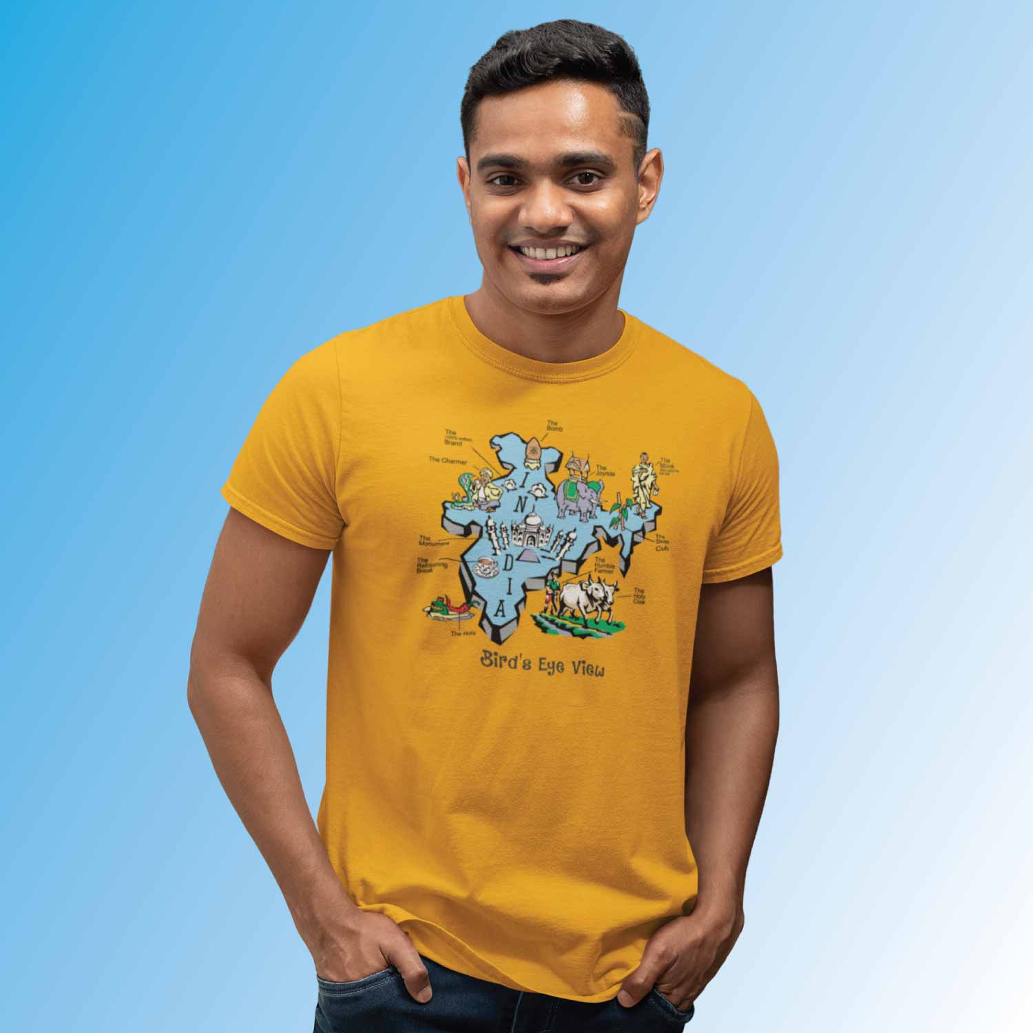 Birds Eye View T-Shirt – Tantra Original Brand Since 1997 – Unisex Graphic Cotton Tee – Stylish & Comfortable Casual Wear - Shipping Globally!
