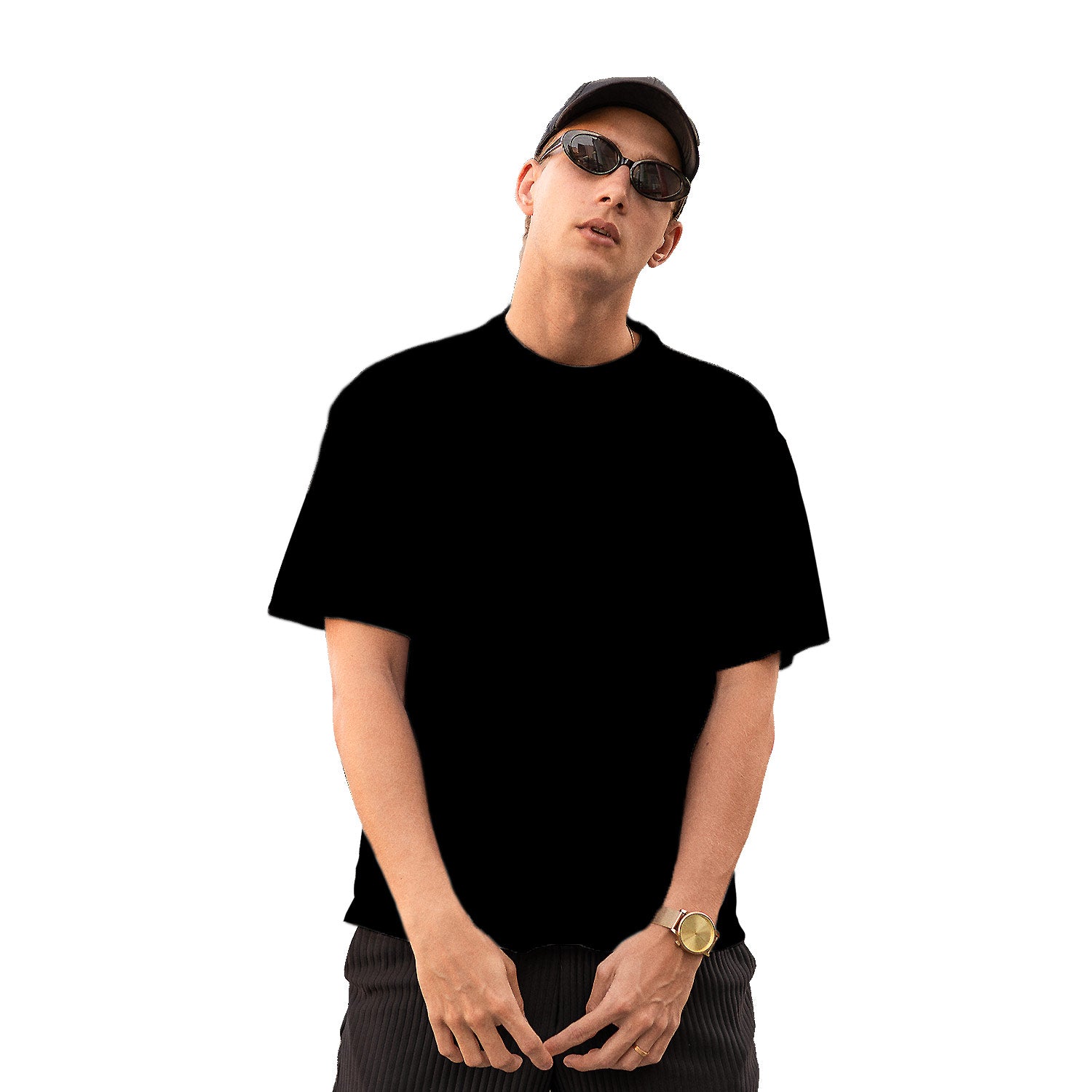 Black Plain Oversize T-Shirt – Tantra Original Brand Since 1997 – Unisex Cotton Tee – Minimal Everyday Essential - Shipping Globally!