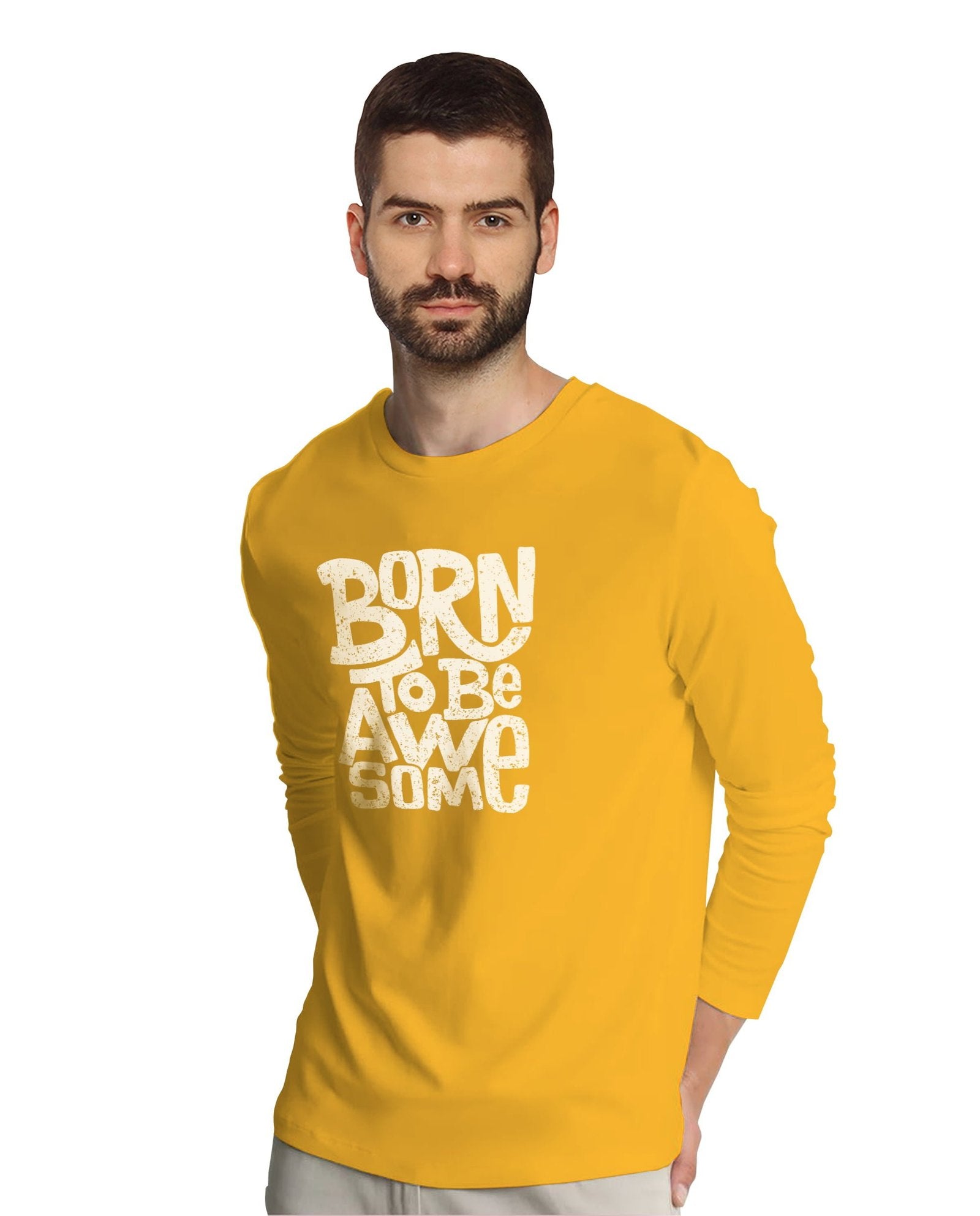 Born Awesome (Full Sleeves) - Mens T-shirts - Shipping Globally!